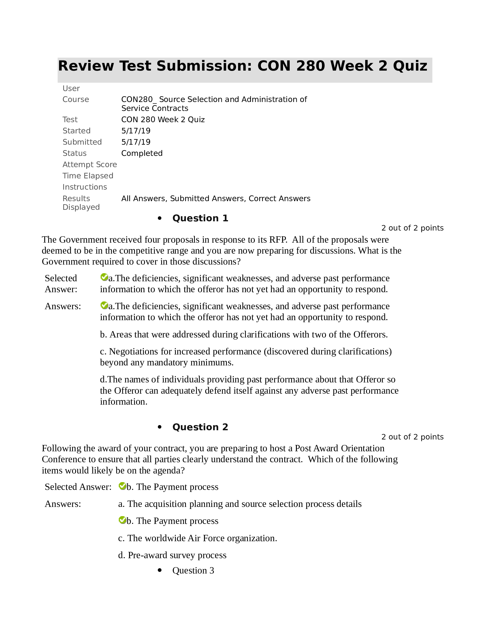 Compilation Exams for CON 280 Answers provided 100% Complete solution 107 pages Study Guide