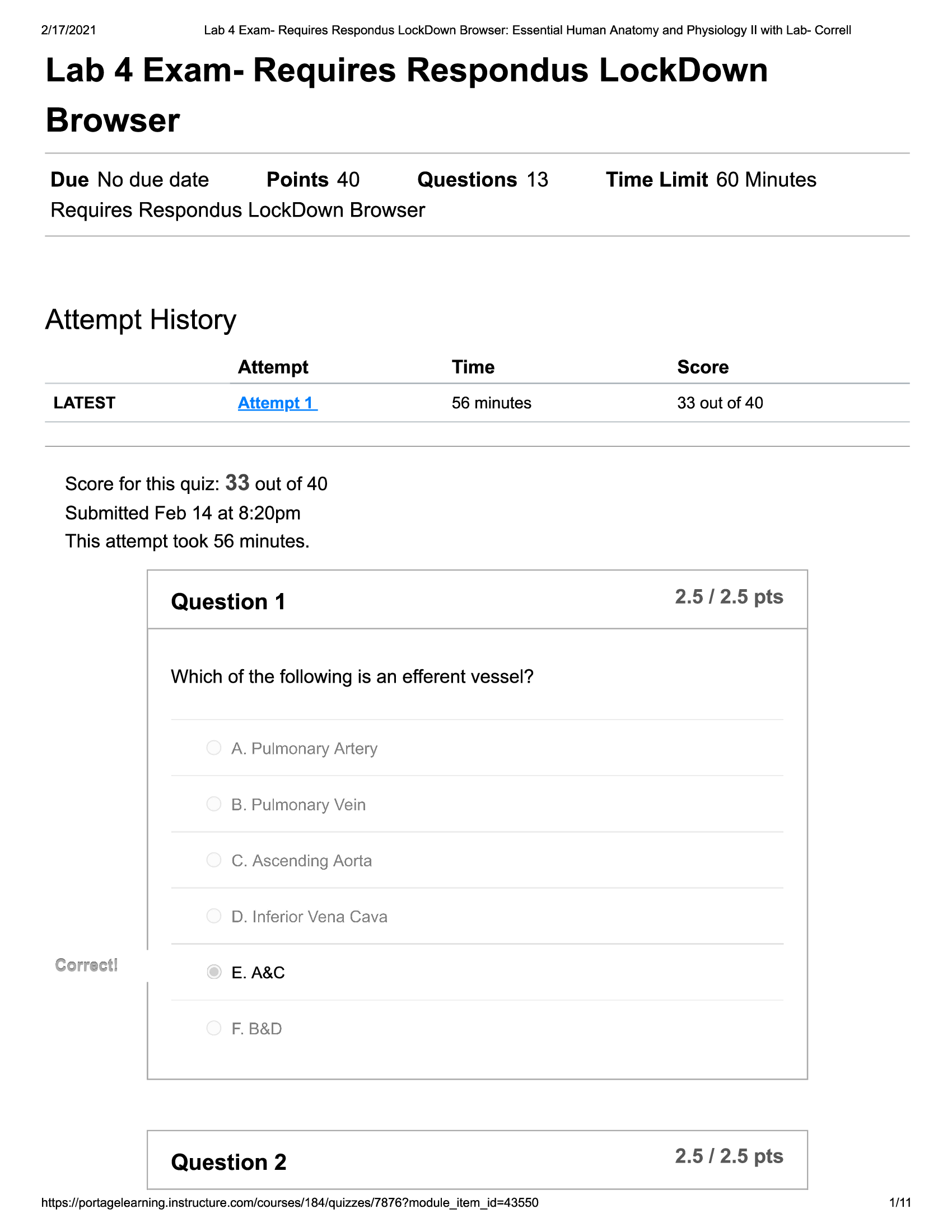 BIOD 152 Module 1 Exam- Portage Learning