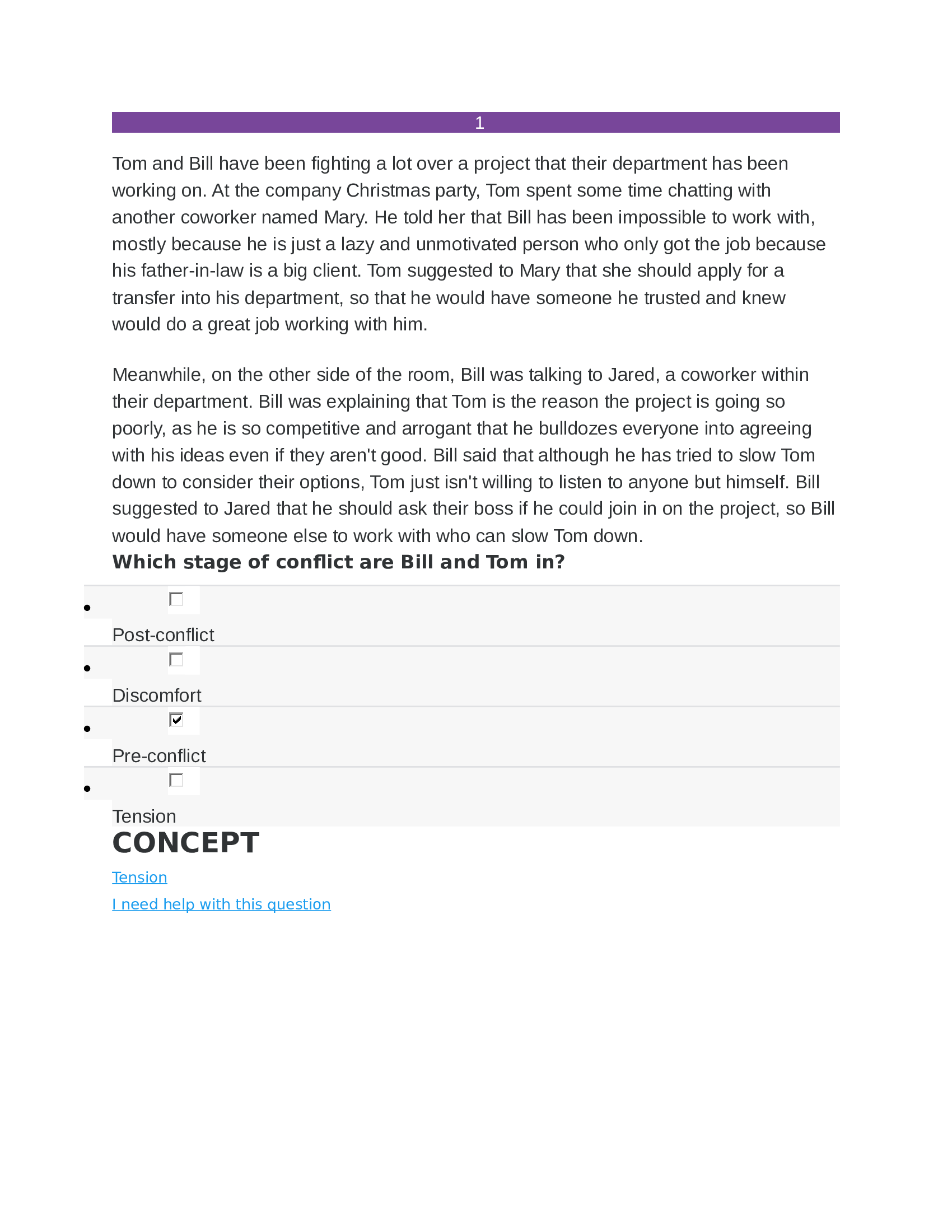BUS 526 NEGOTIATION & CONFLICT RESOLUTION SOPHIA EXAM WITH 100% CORRECT ANSWERS
