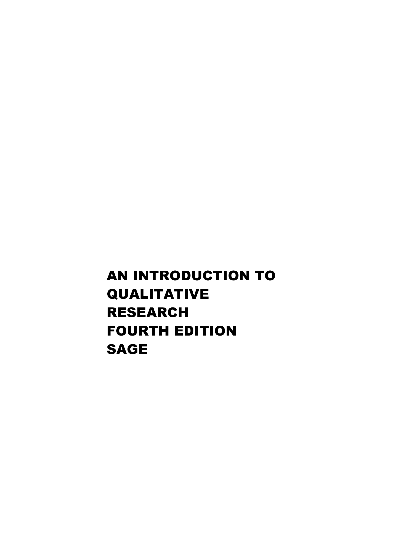 Introduction to Qualitative Research : 4th Edition by Uwe Flick