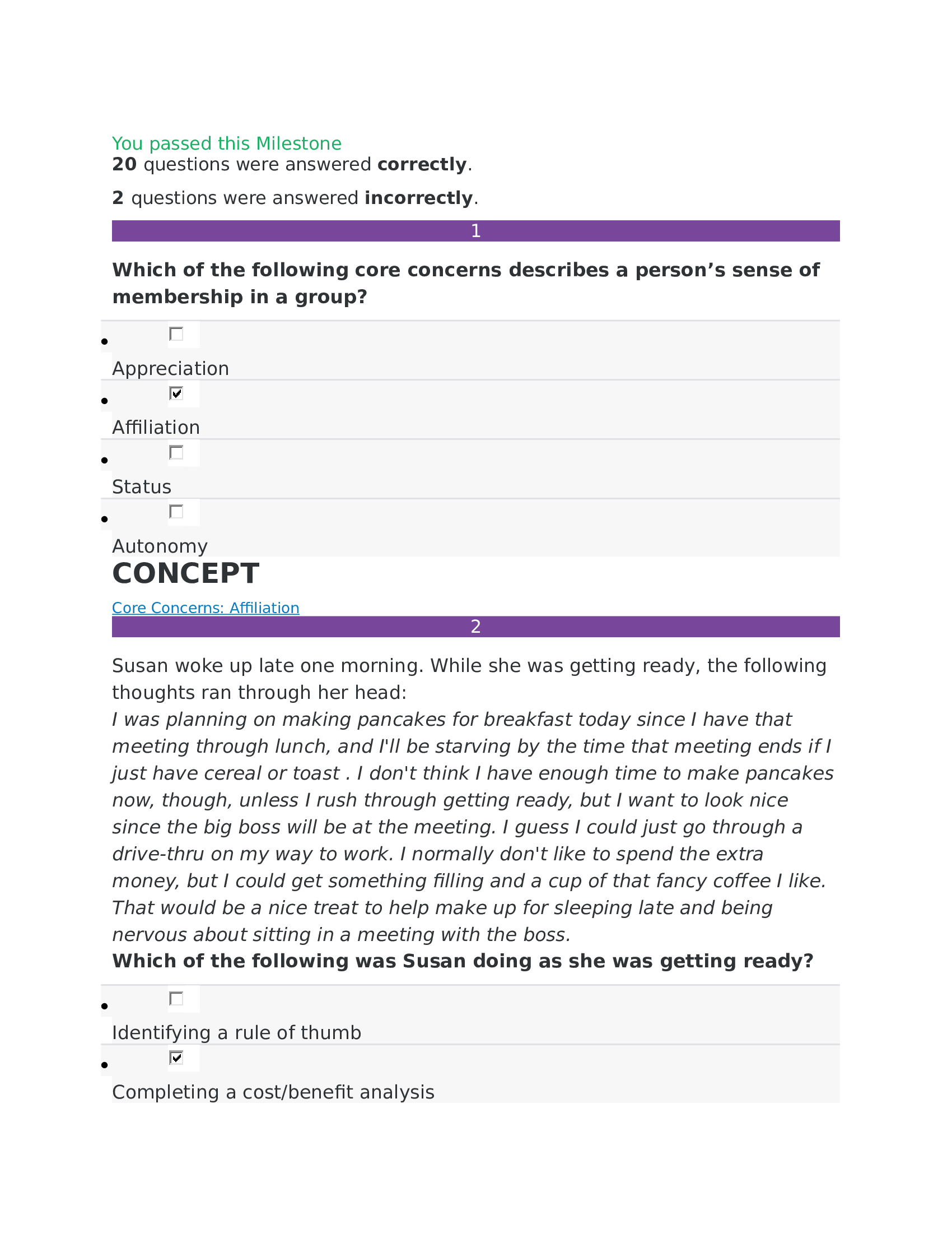 Sophia Conflict Milestone 2 Question and Answers Complete Solution