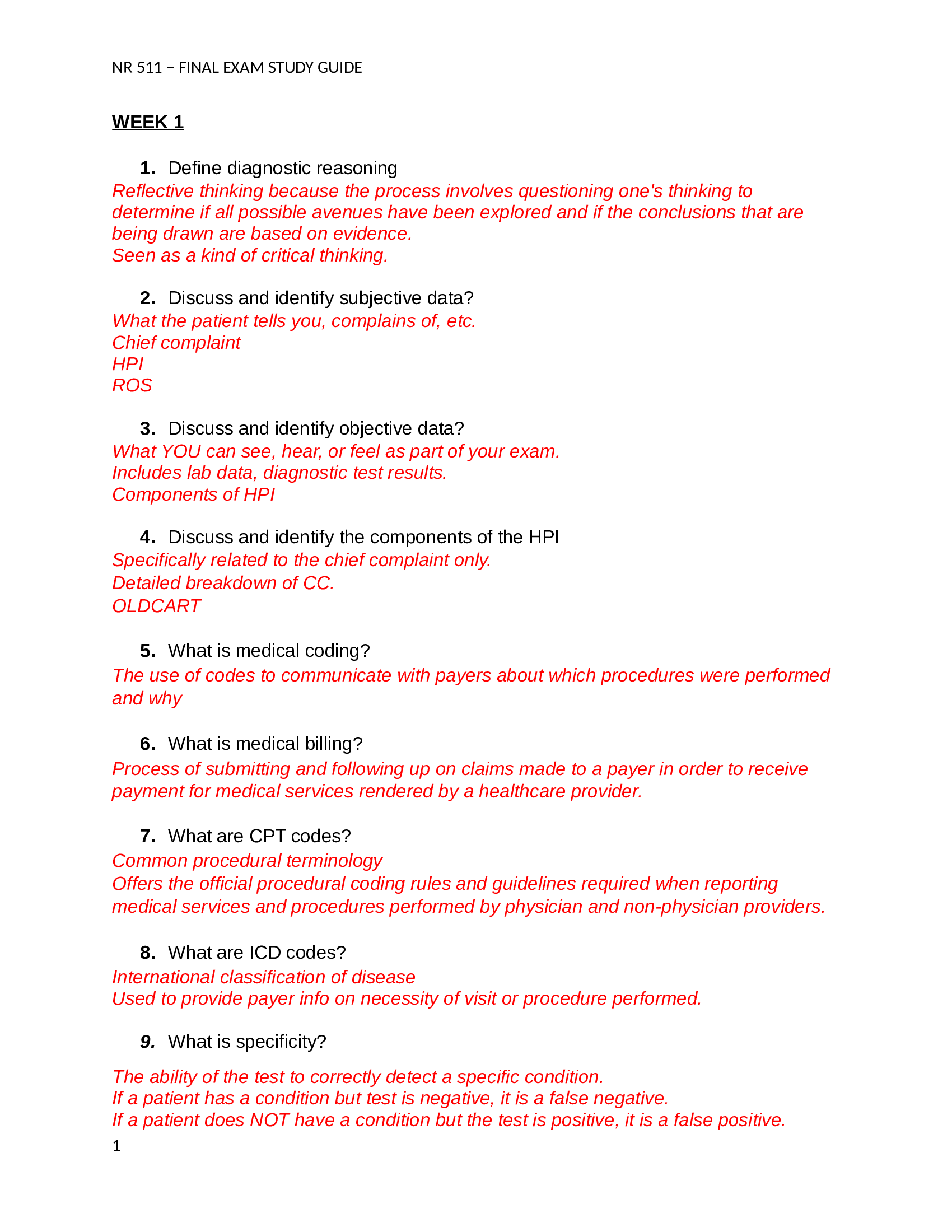 NR511 Final Exam Study Guide 2022