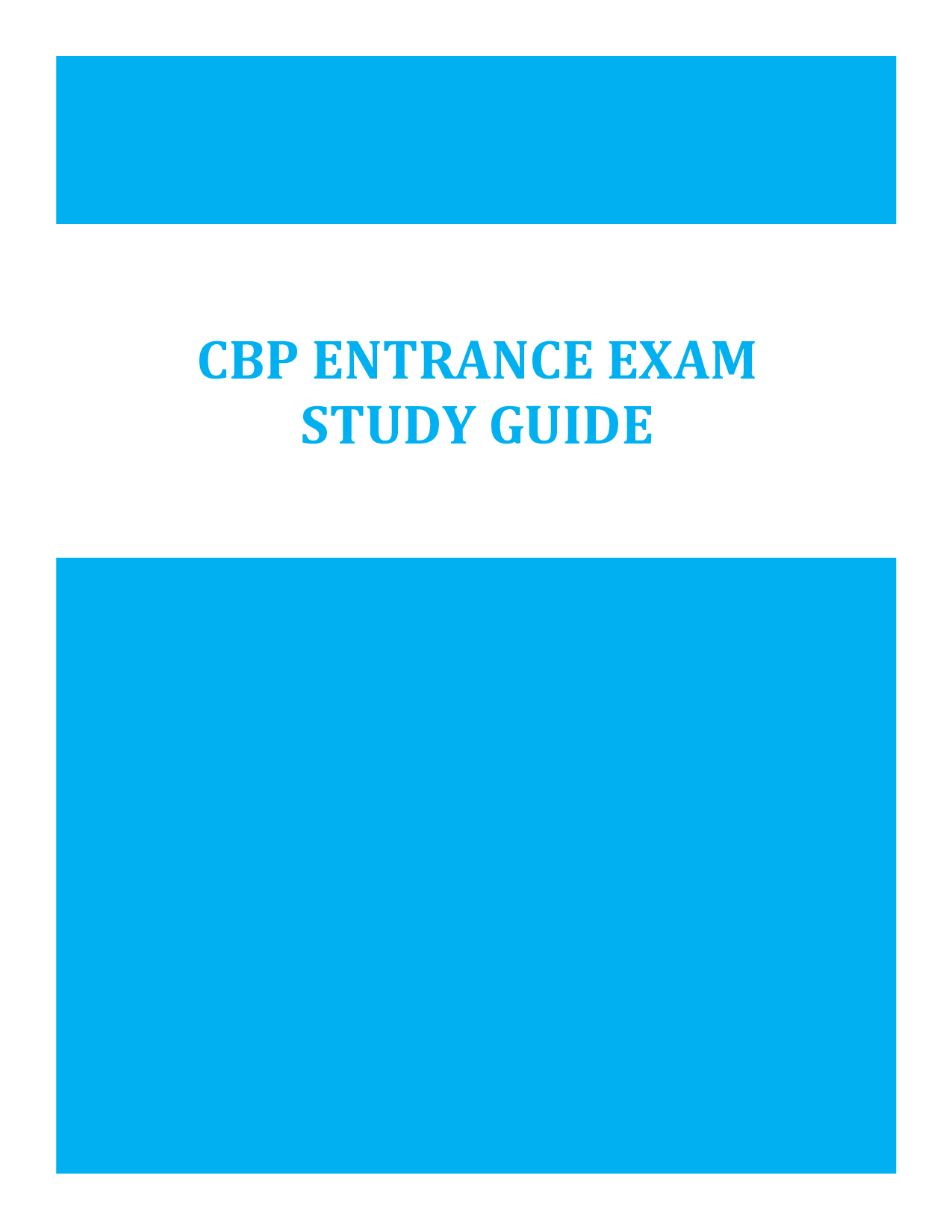 CBP Entrance Exam Study Guide | PDF