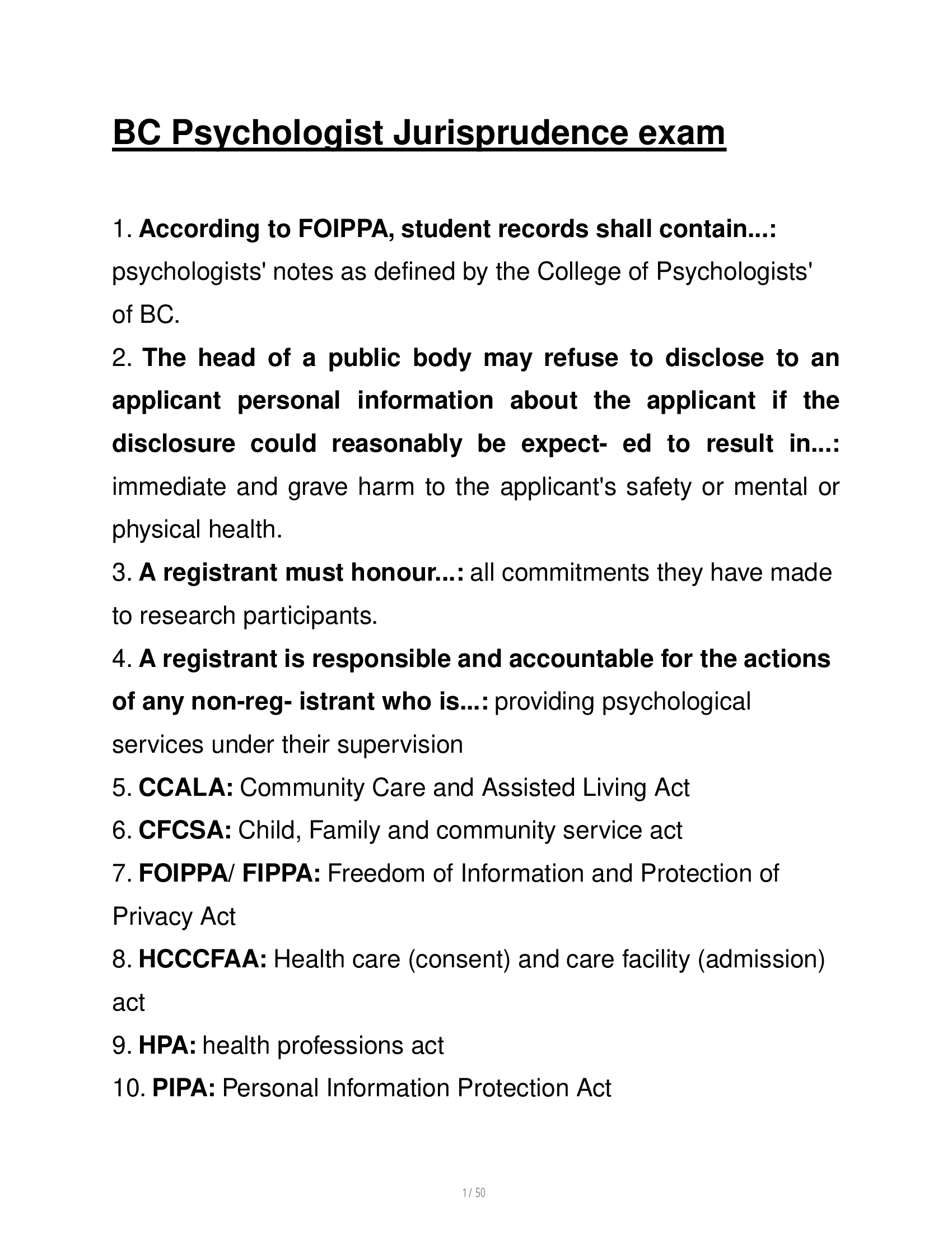 BC Psychologist Jurisprudence exam 2026