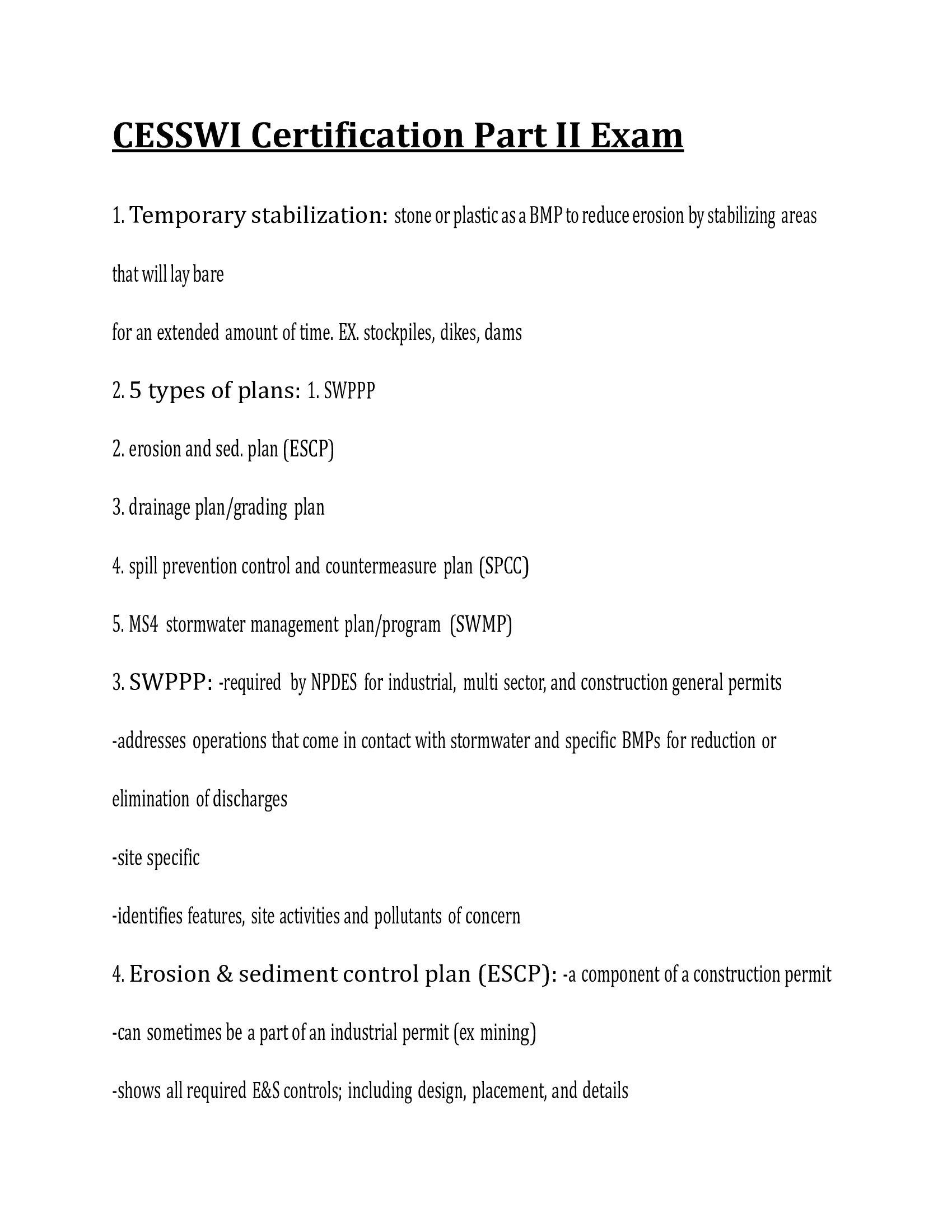 CESSWI Certification Part II Exam Questions with Verified Answers