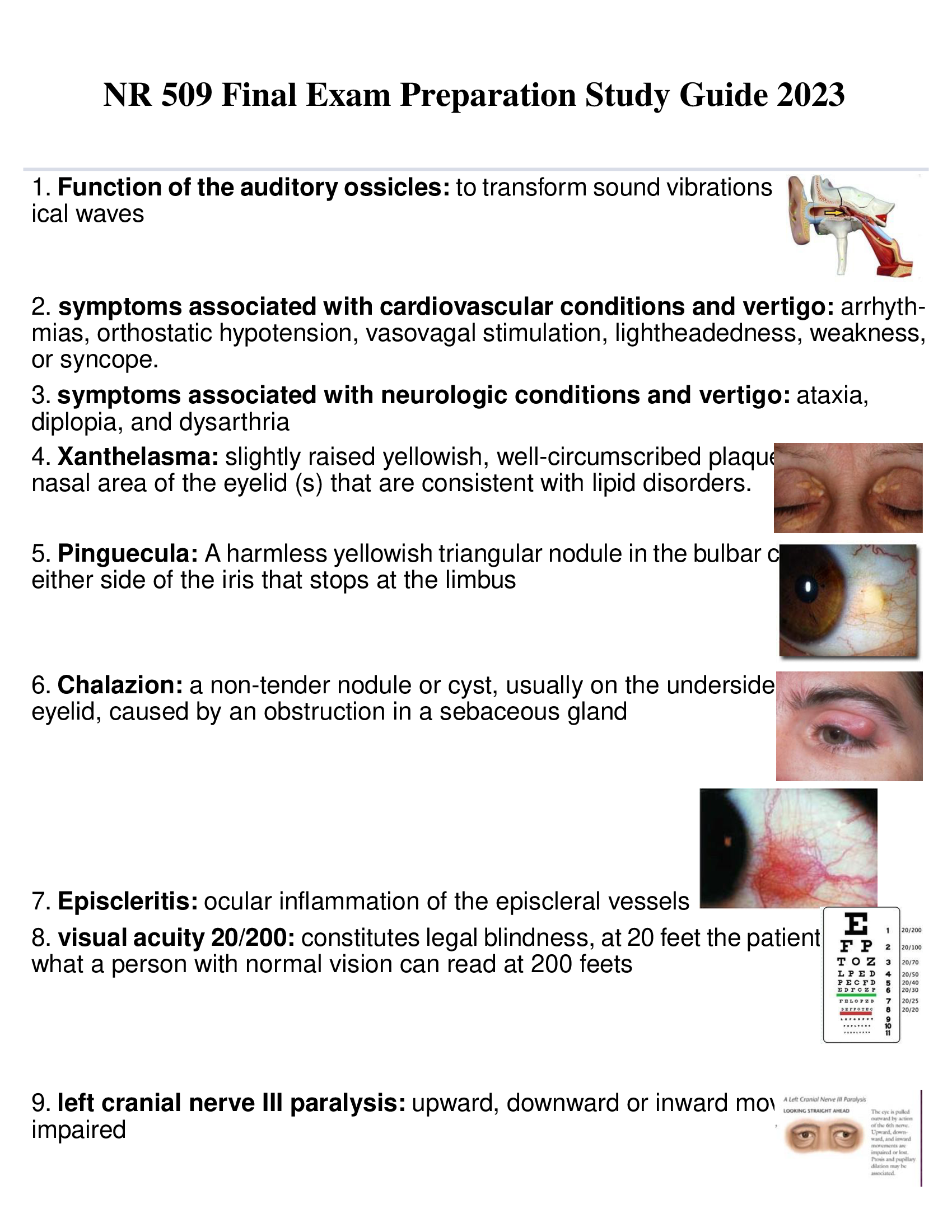 NR 509 Final Exam Preparation Study Guide
