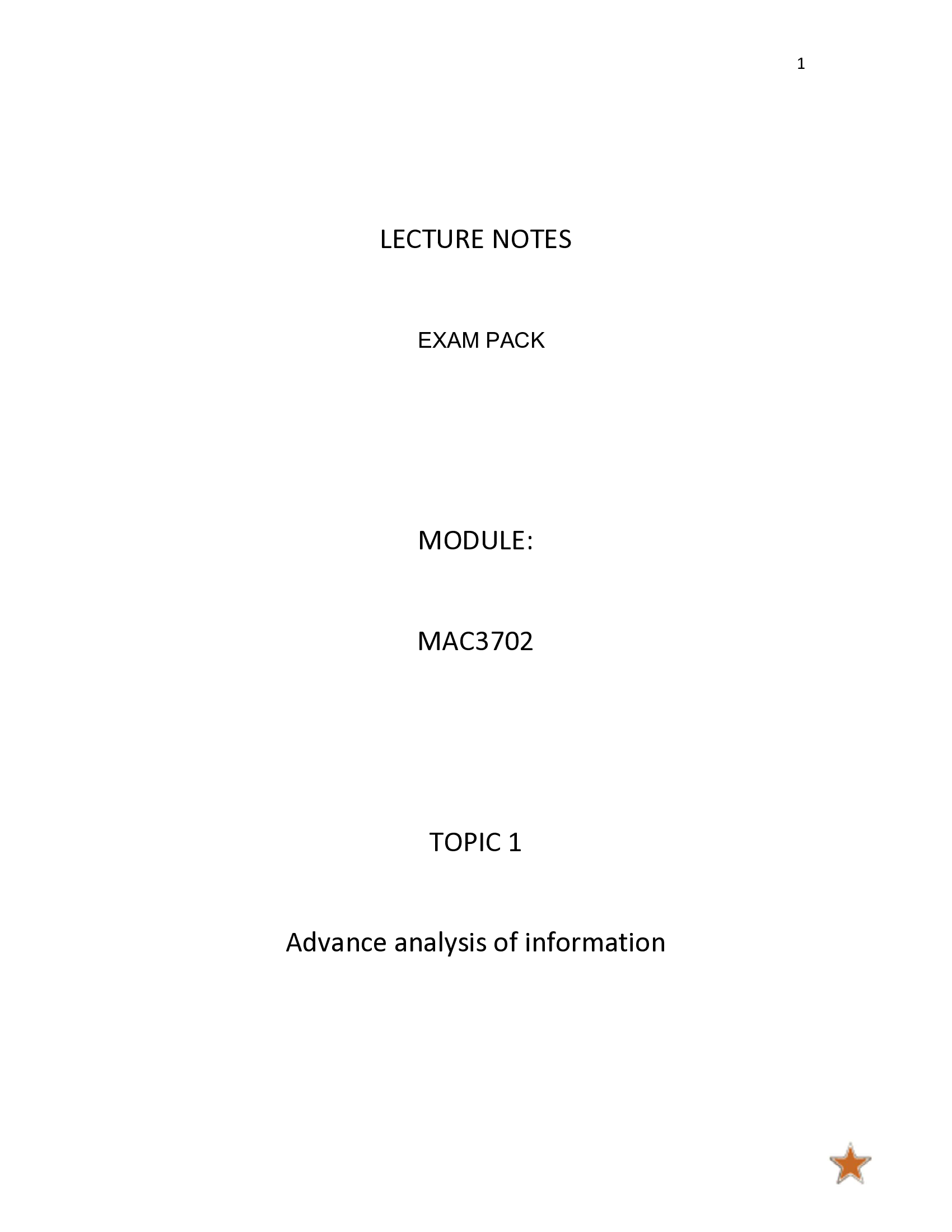 MAC3702 - Complete Course Revision Notes Made in 2021