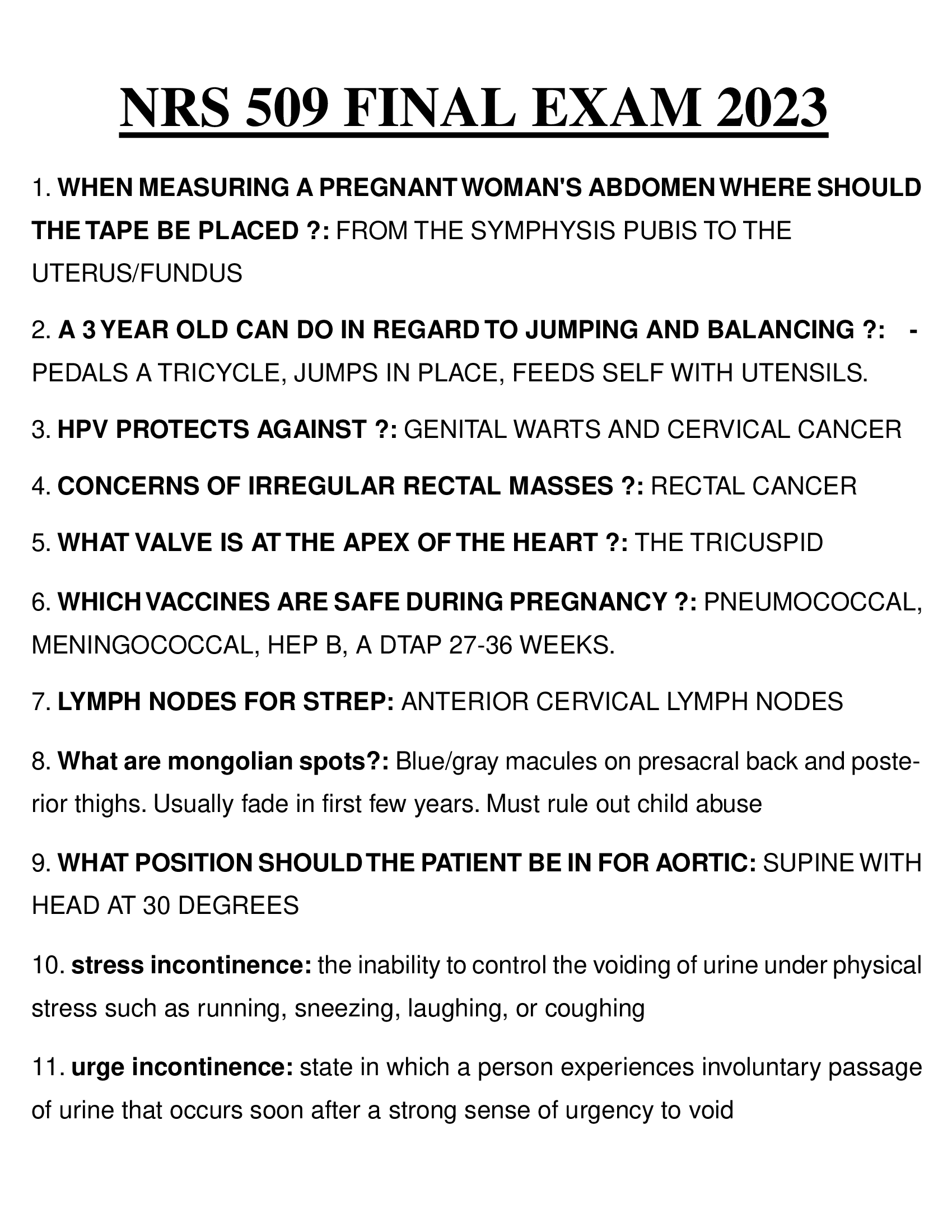 NRS 509 Final Exam 2023 (Verified)