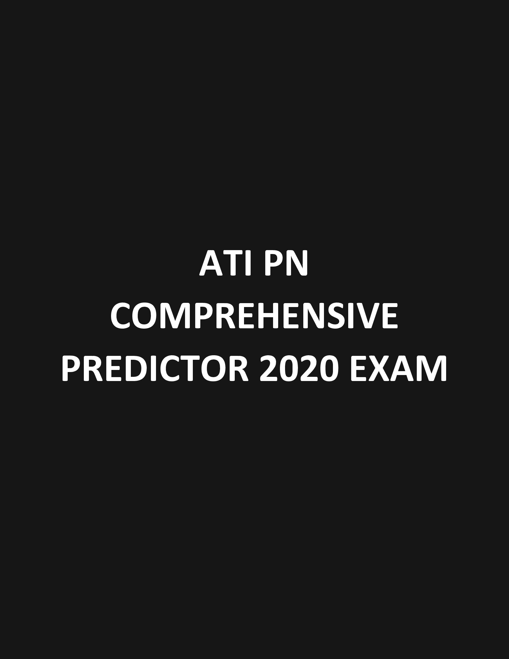 ATI PN COMPREHENSIVE PREDICTOR