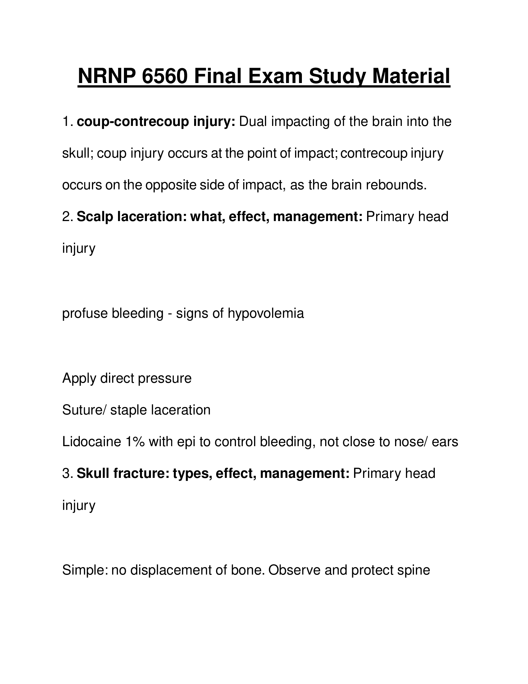 NRNP 6560 Final Exam Study Material 2023