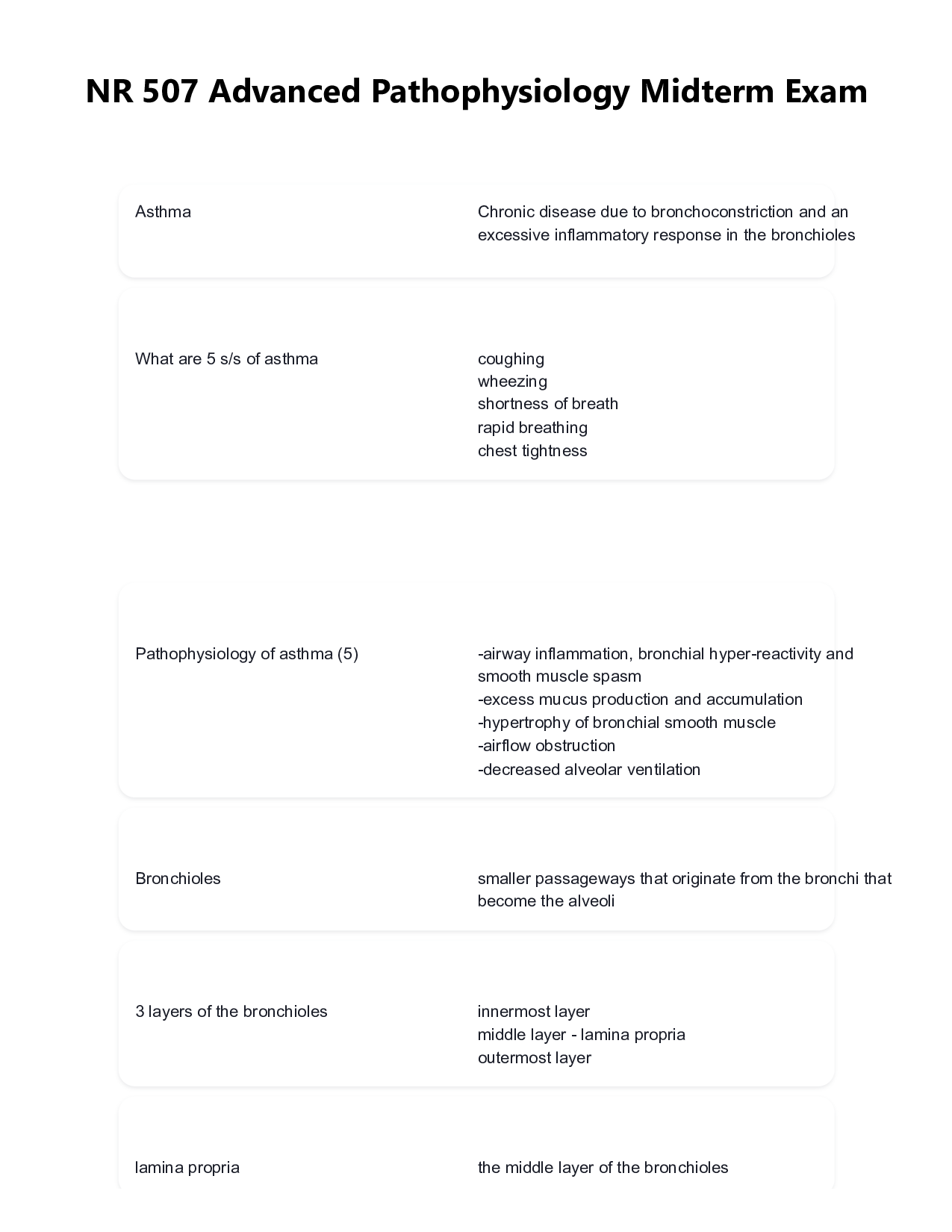 NR 507 Advanced Pathophysiology Midterm Exam | Questions & Answers | VERIFIED 2026