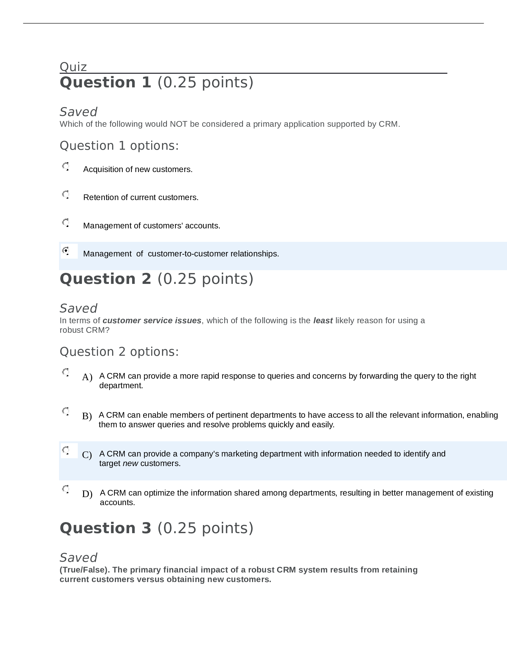 University of Maryland IFSM 201 week 4 quiz