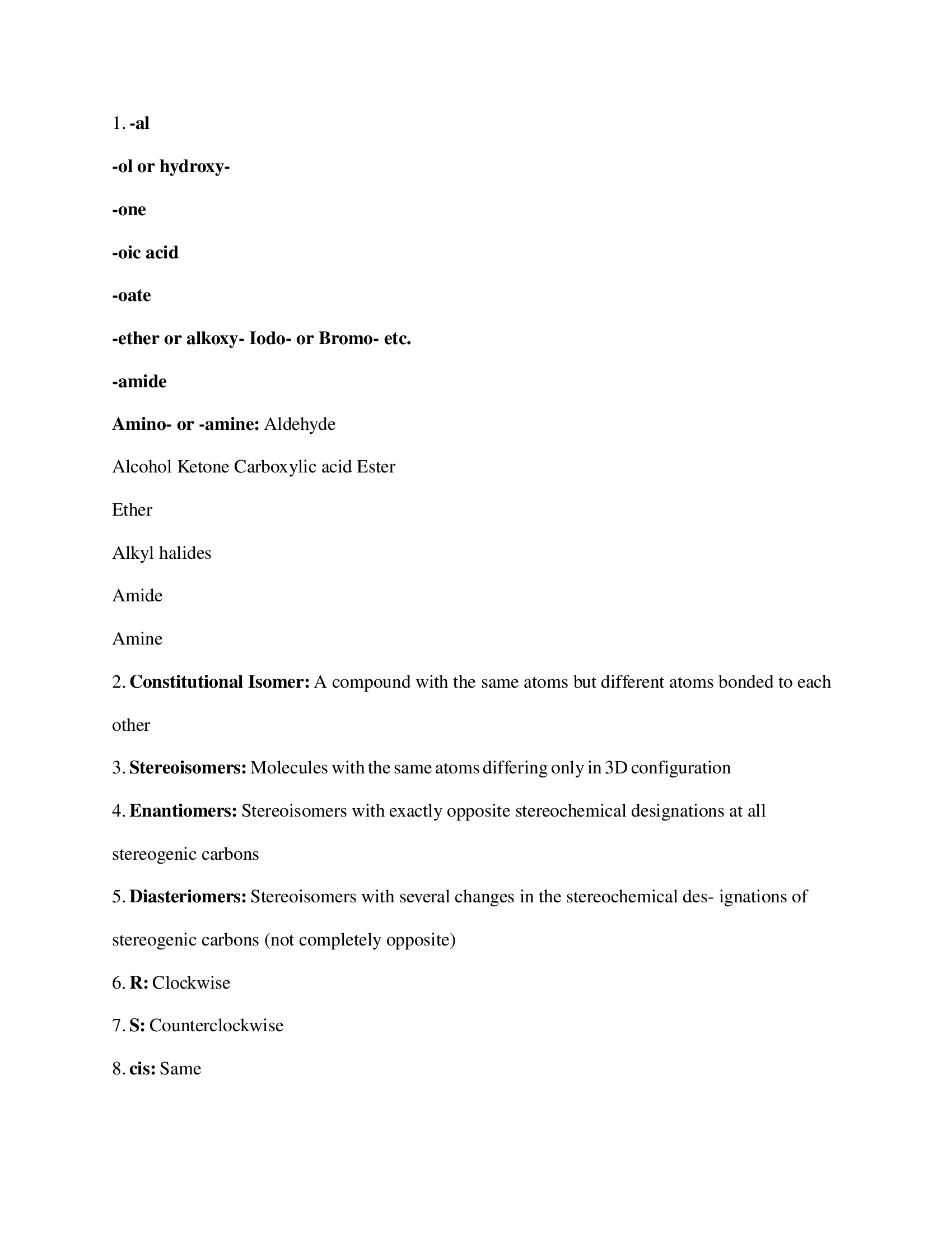 ACS Organic Chemistry Best Final Exam Study Guide
