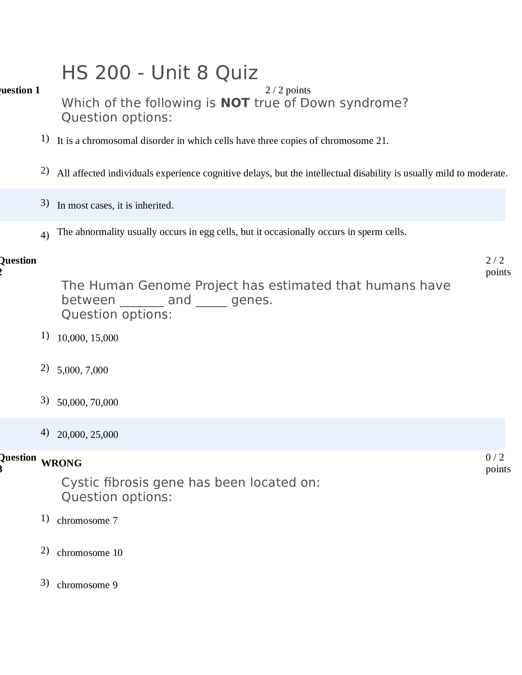 Purdue University, HEALTH SCI HS200Unit 8 FINAL Quiz (HS200)