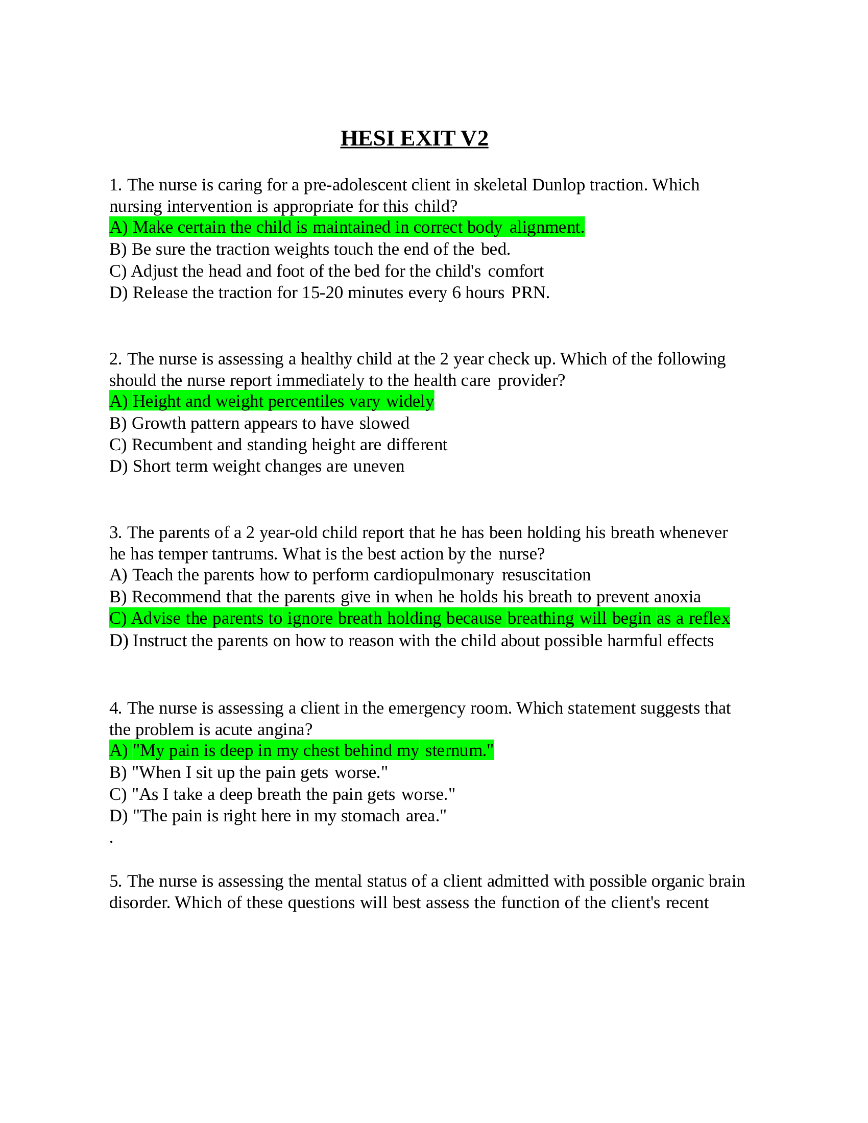 HESI EXIT V2 LATEST 2026
