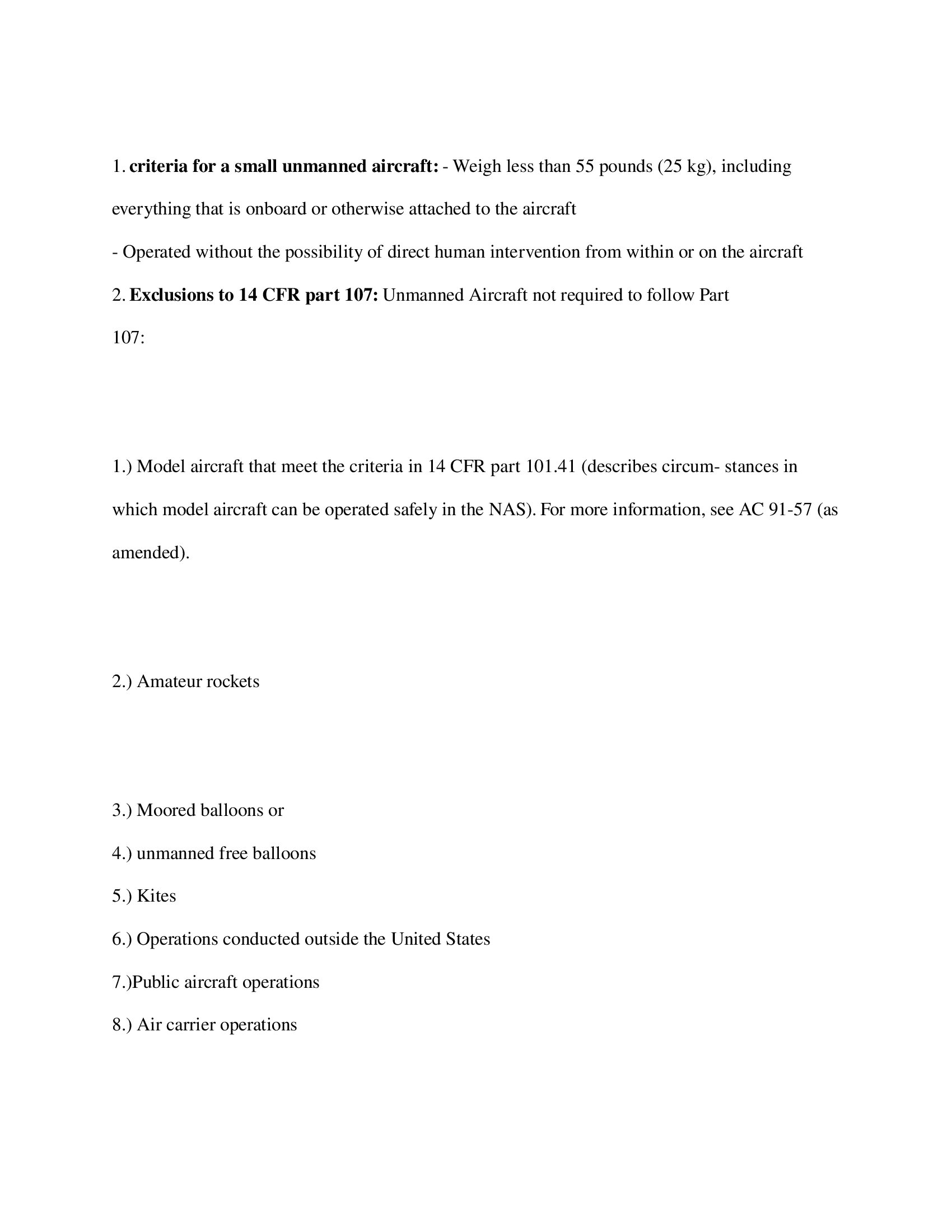 FAA 107 Commercial Drone Pilot Exam Study Material