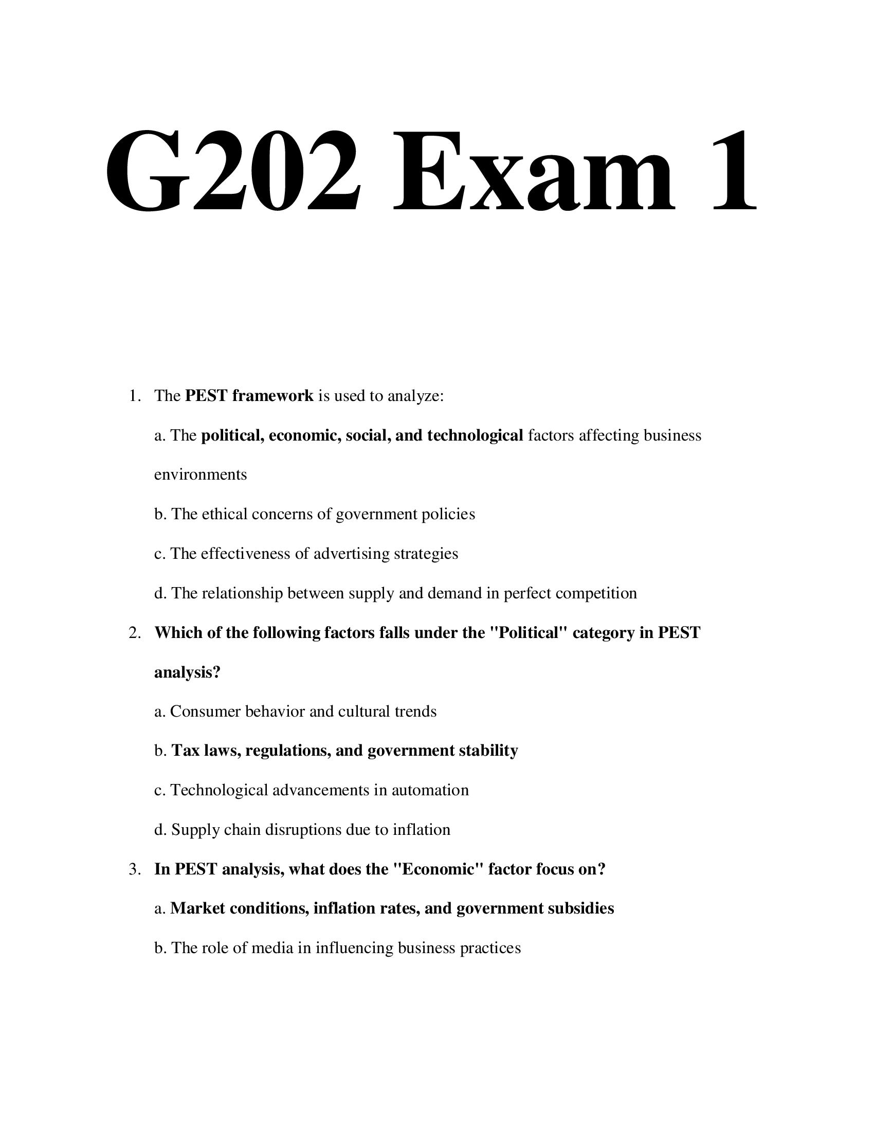 G202 Exam 1 Questions and Answers (Real 2026 Exam)