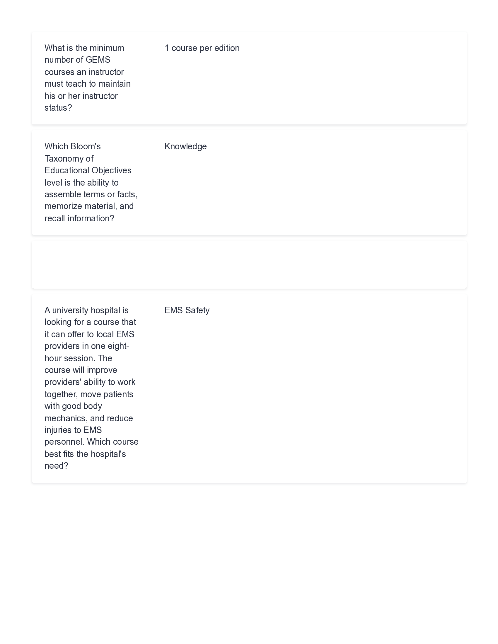 NAEMT Instructor Preparation Course, Second Edition Final Exam 2026