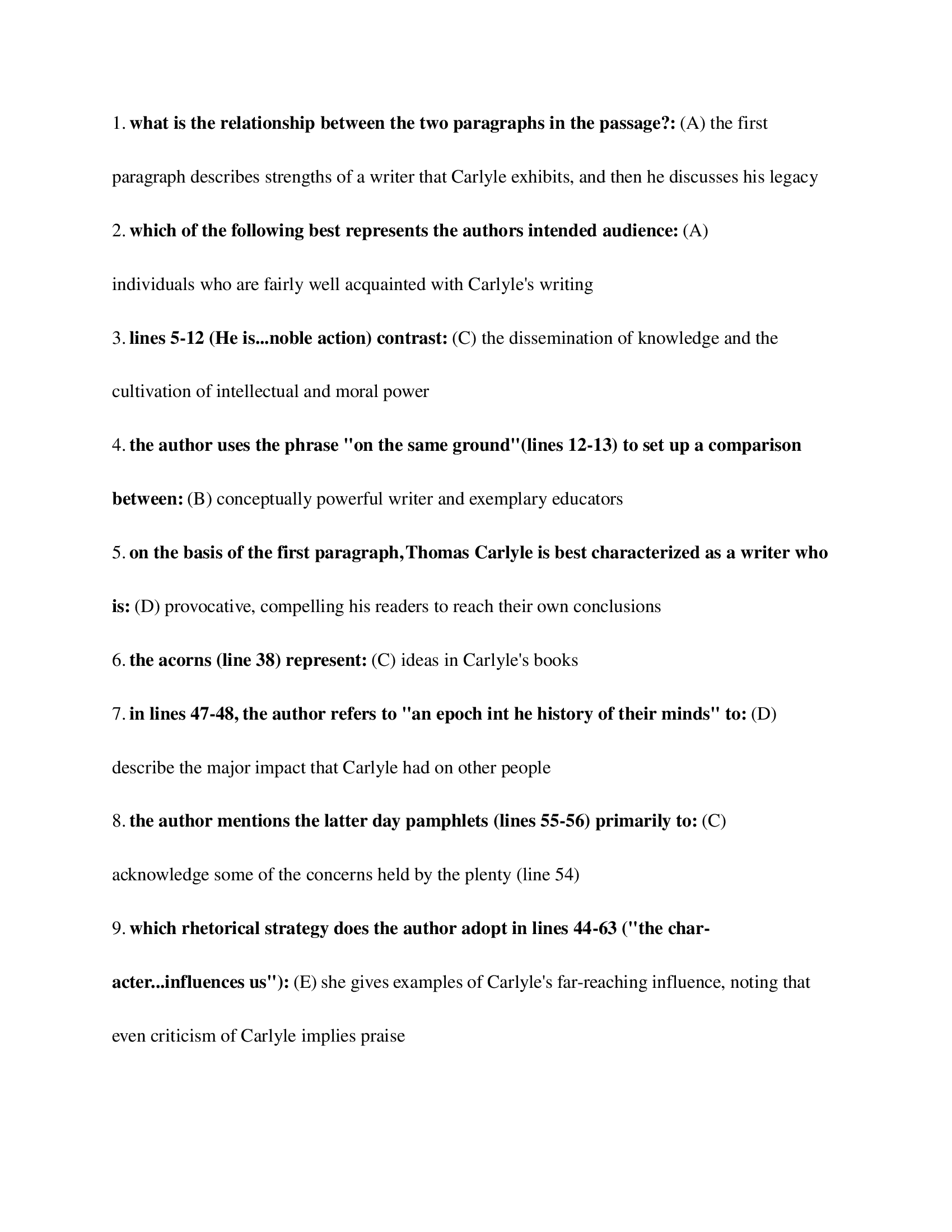 AP lang Multiple Choice Questions and Answers