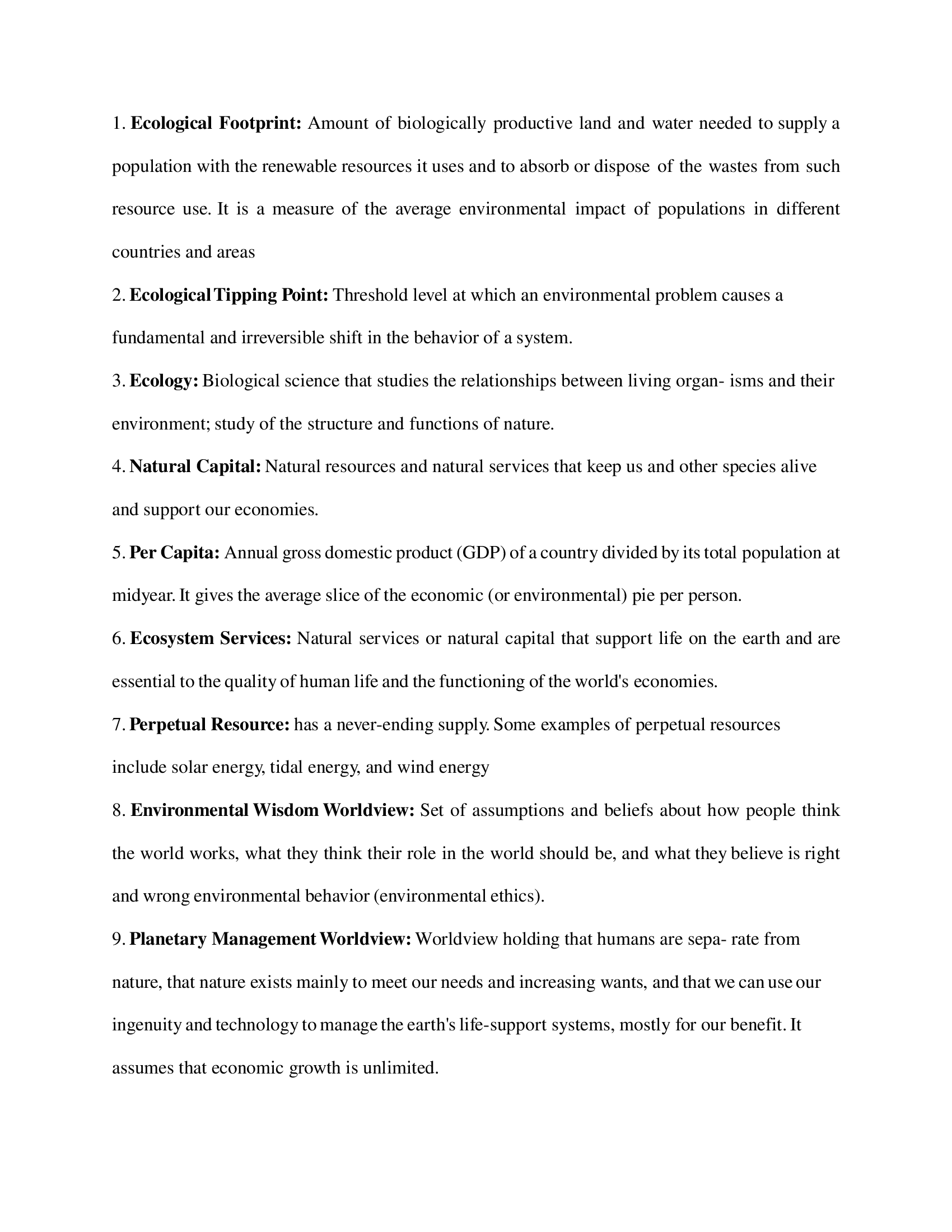 APES Exam Study guide