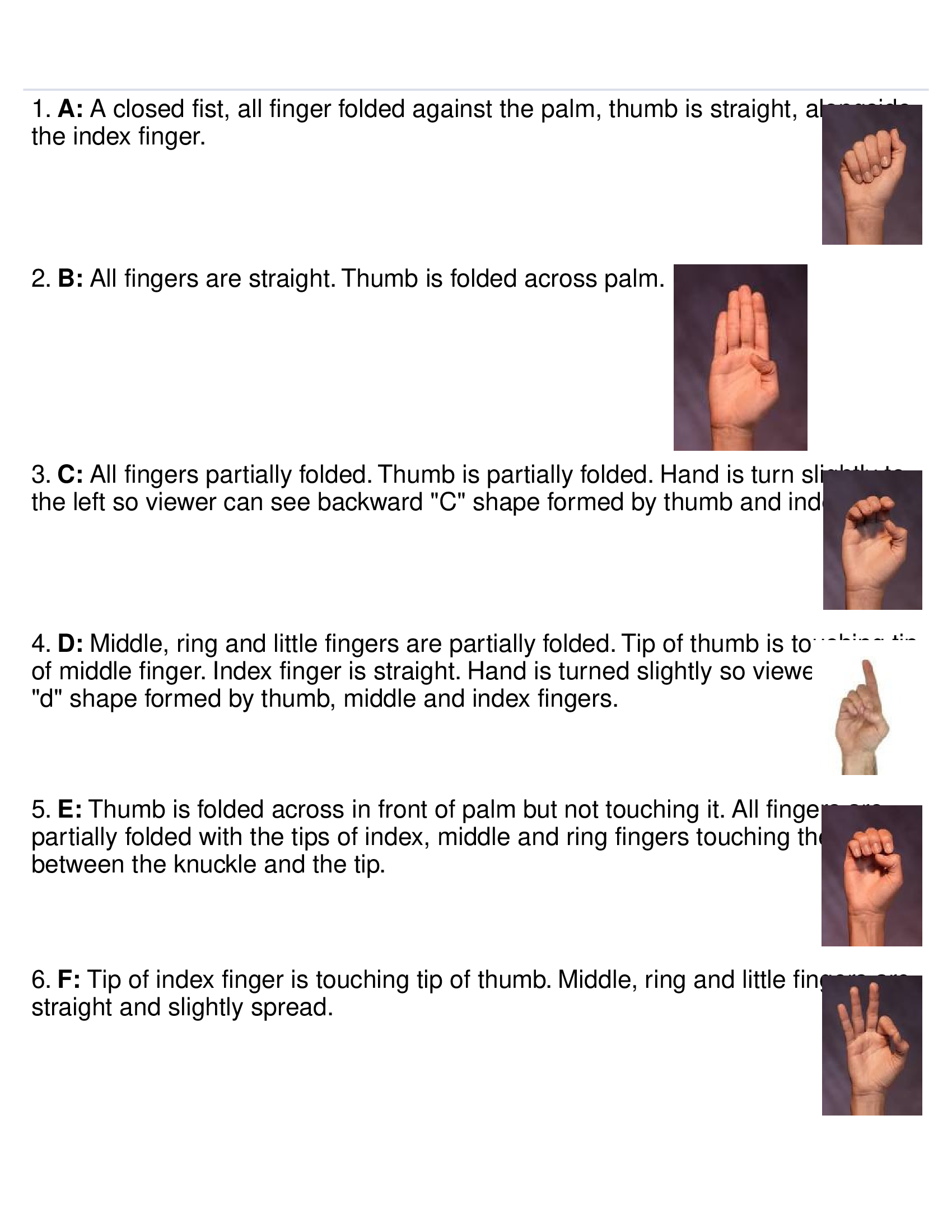 ASL Alphabet, Pictures of The American Sign Languages Alphabet_all