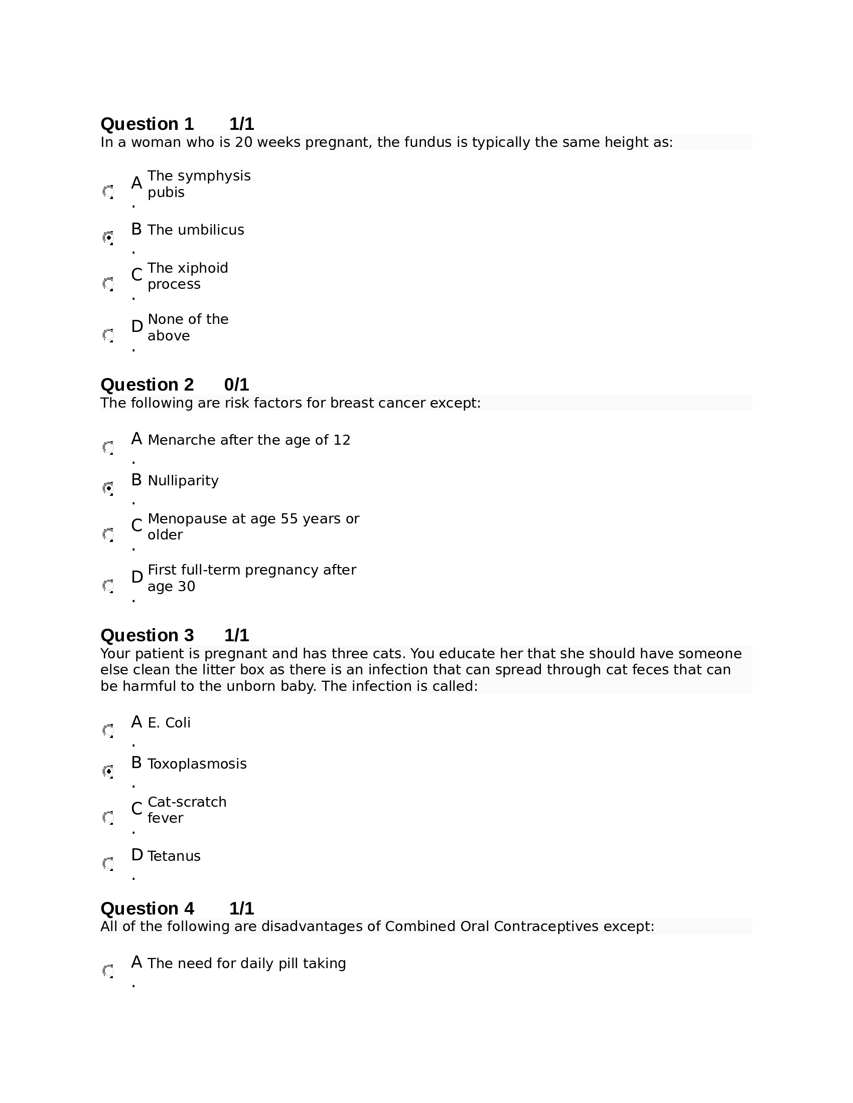 NURS 6552 - WOMEN’S HEALTH FINAL 100 percent CORRECT (VERIFIED)