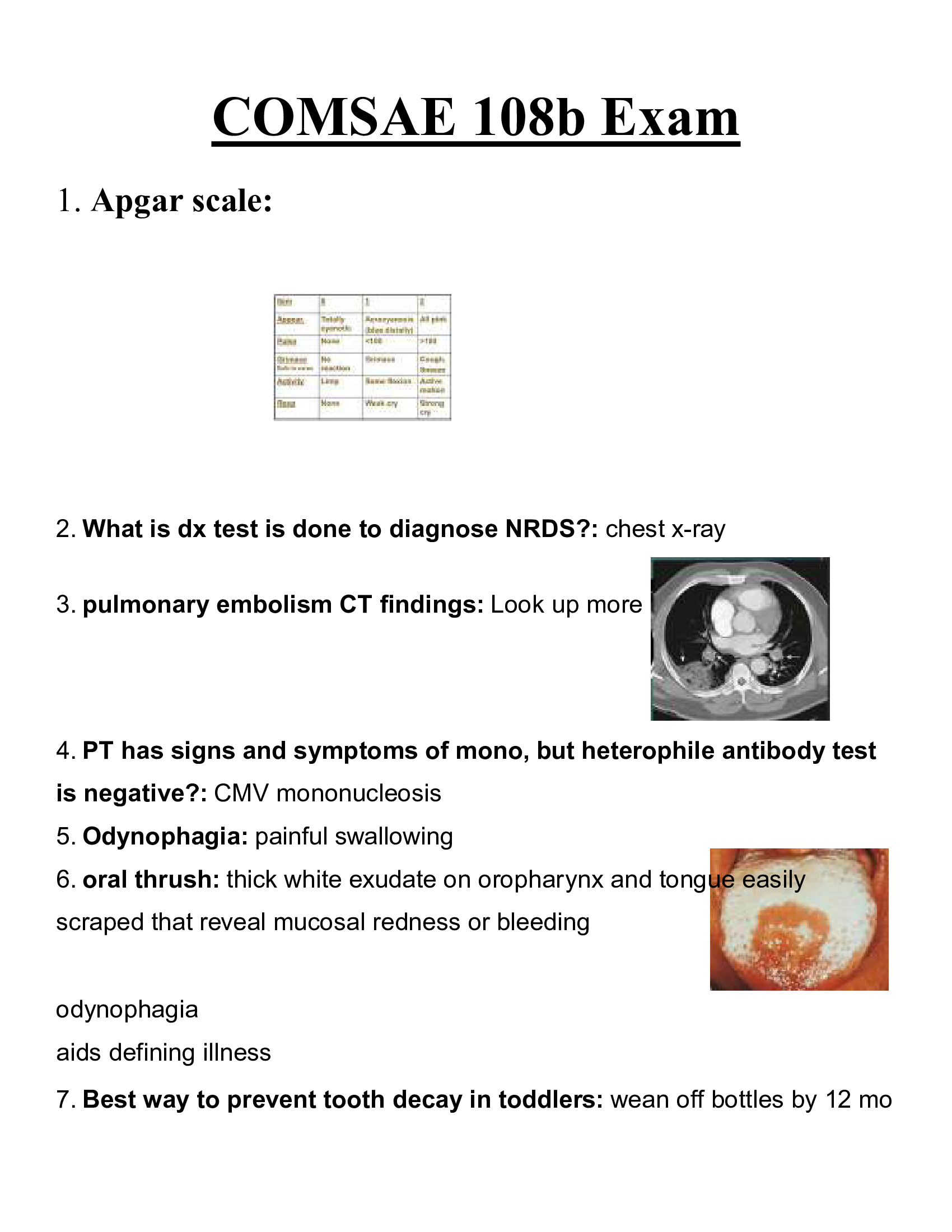 COMSAE 108b Medical Exam Preparation, 2026