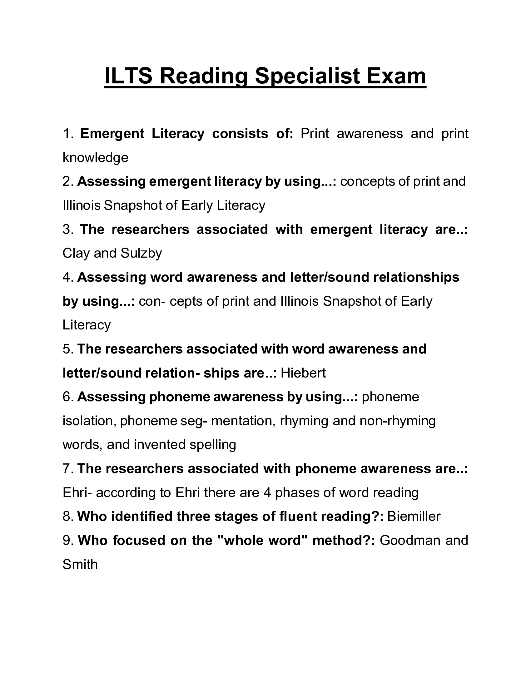 ILTS Reading Specialist Exam Literacy Development, Assessment, and Instructional Strategies, 2026 Exam