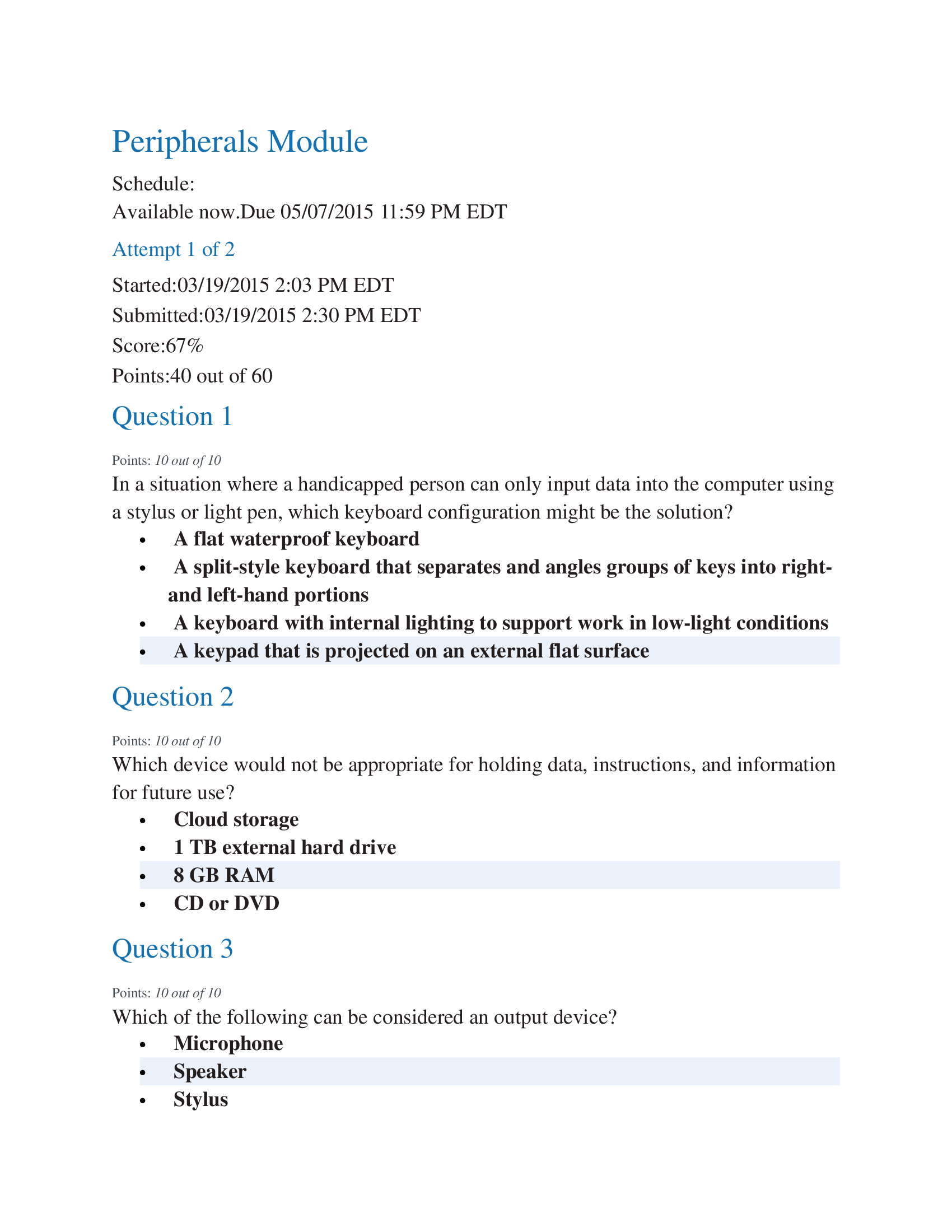 University of Maryland IFSM 201 Quizzes module 2-6