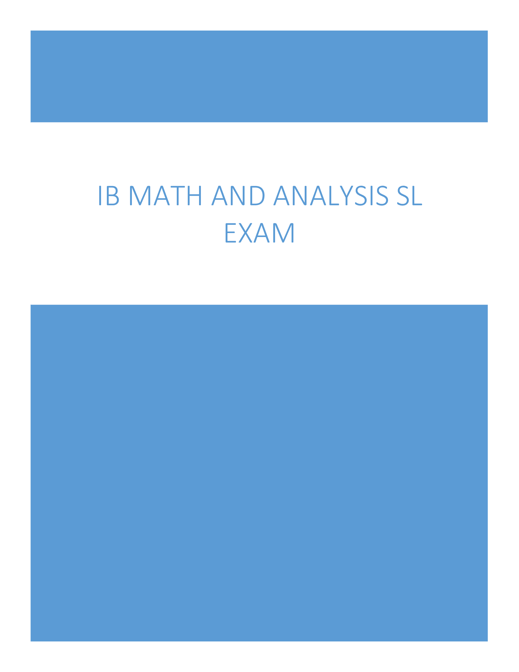 The IB Mathematics Analysis & Approaches (AA) Standard Level (SL) Exam Questions and Answers 2024
