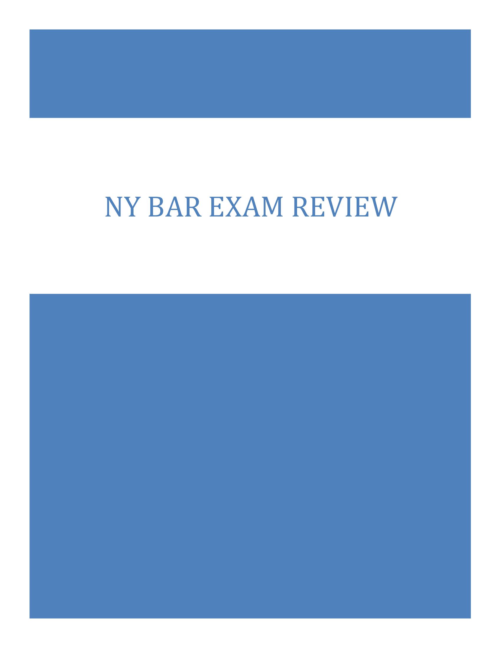 NY Bar Exam Review Prep Course Questions and Answers