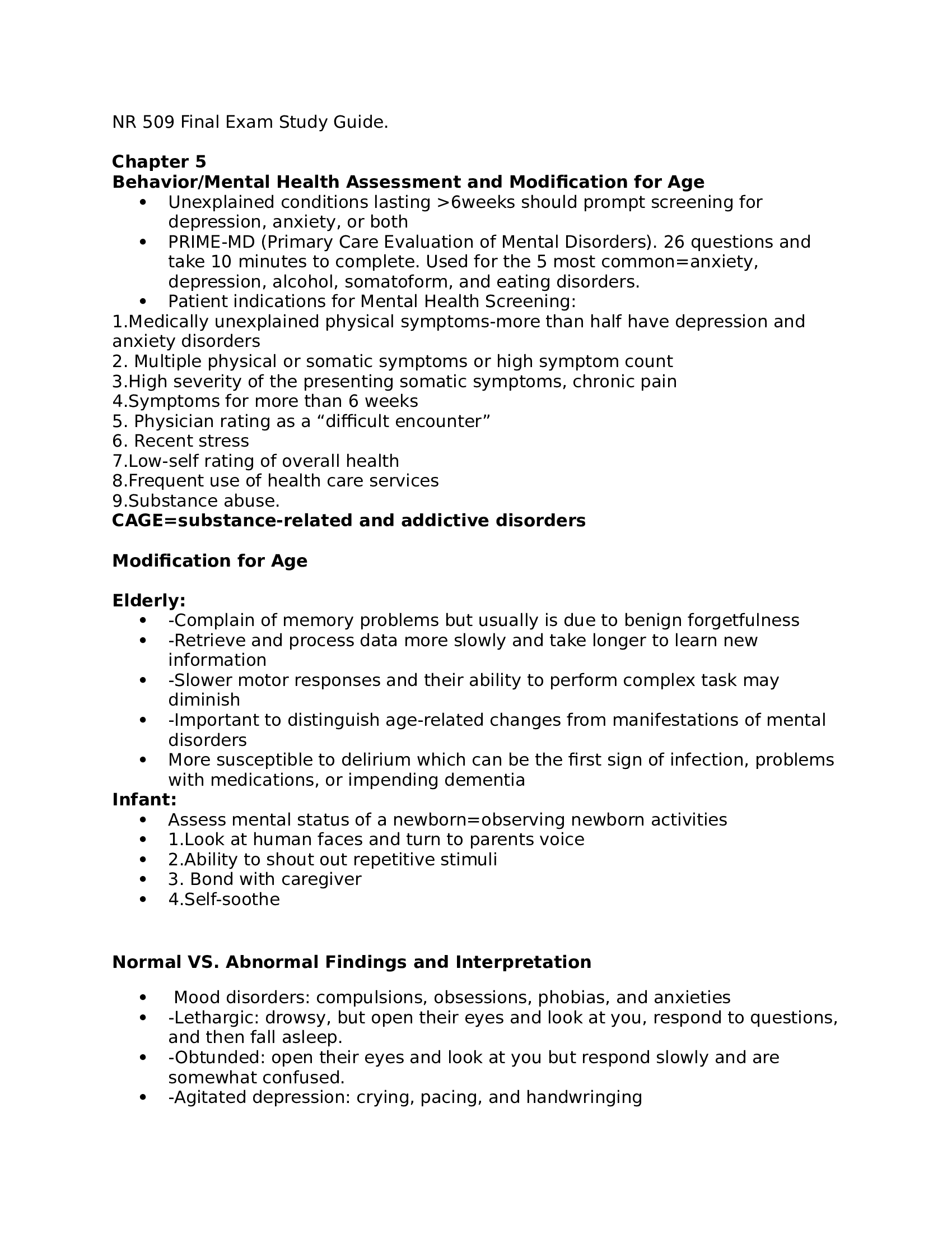 NR 509 Final Exam Practice Questions | Best for Test Prepation