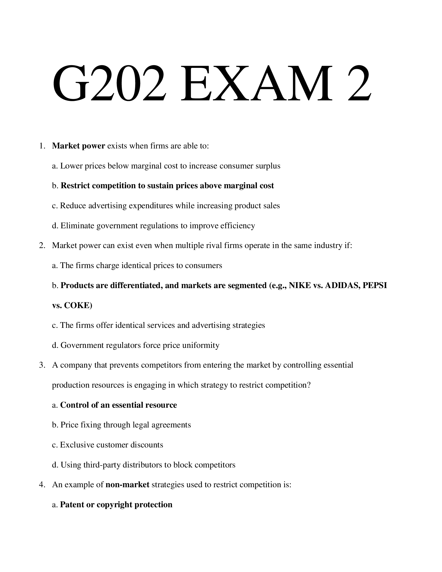 (Real) G202 Exam 2 Questions with Solutions 2026