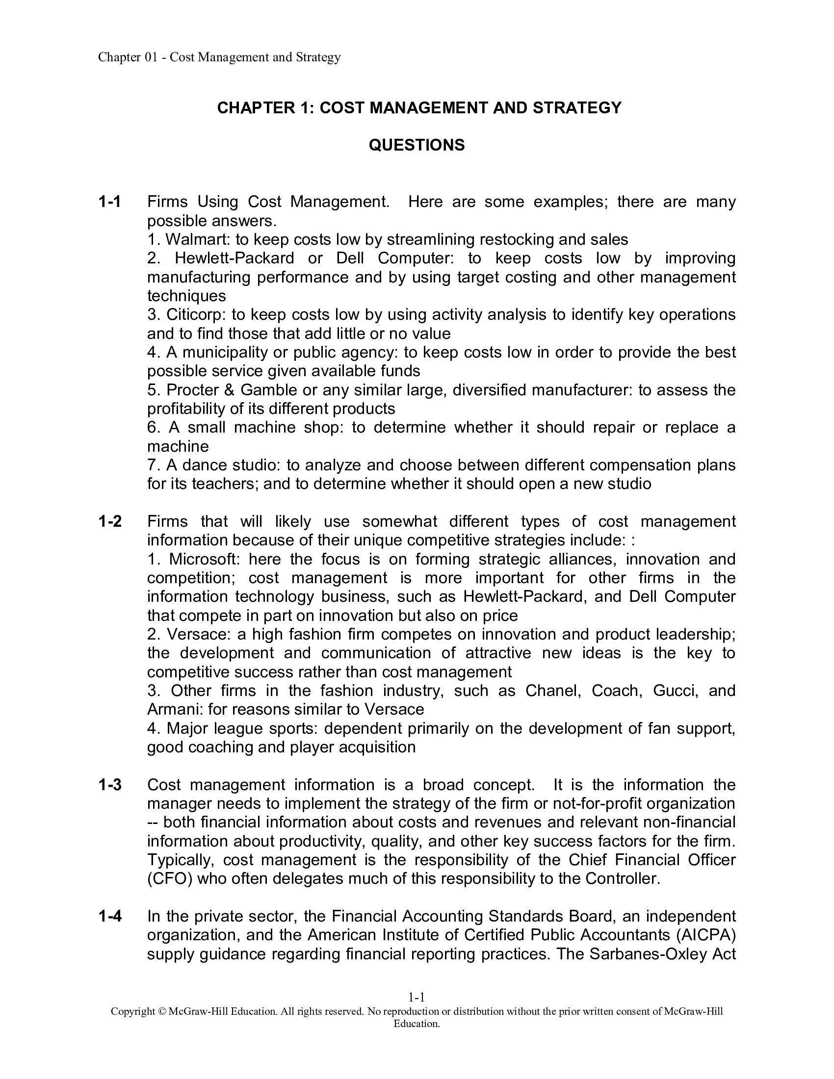 Solution Manual for Cost Management 8th Edition By Blocher