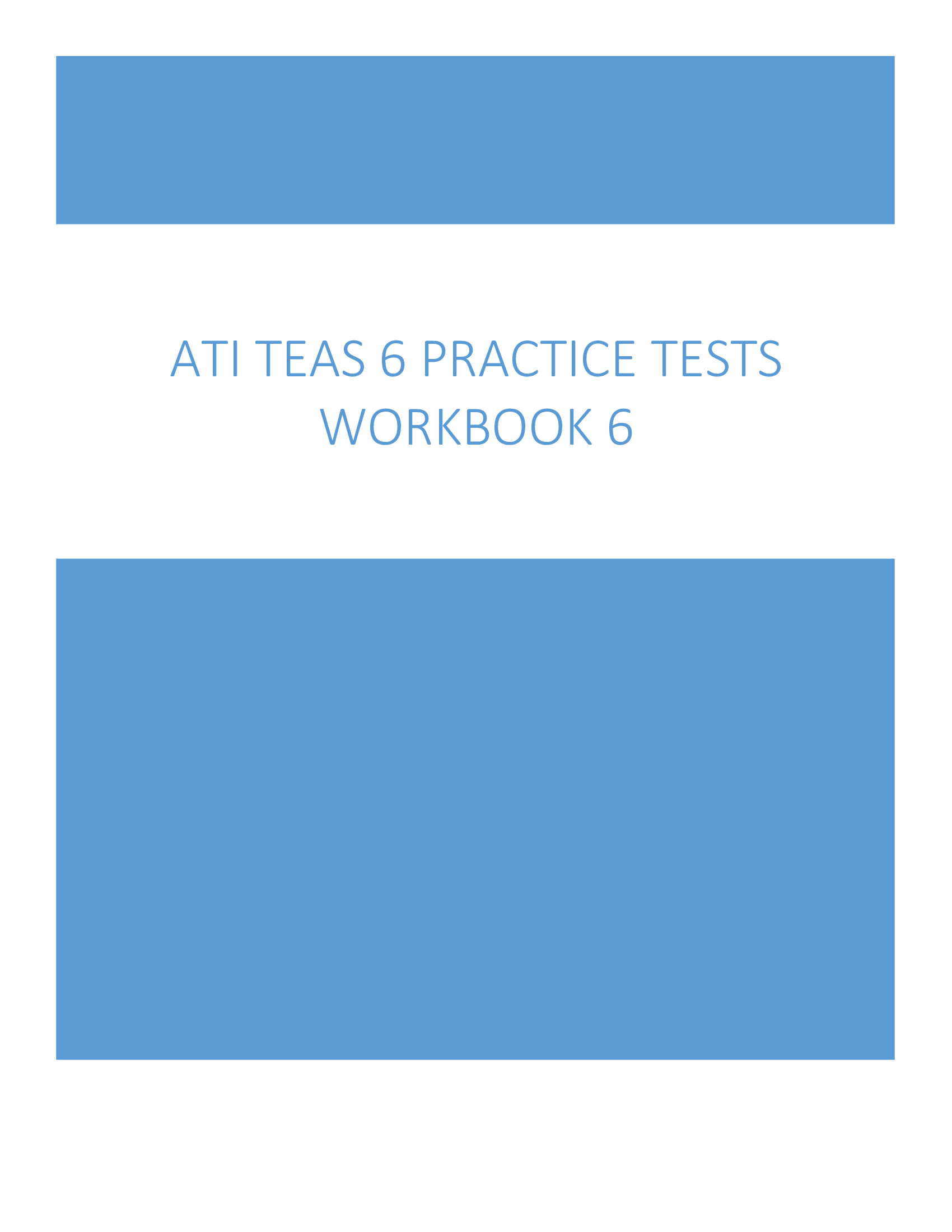 ATI TEAS 6 Practice Tests Workbook 6  (2026)