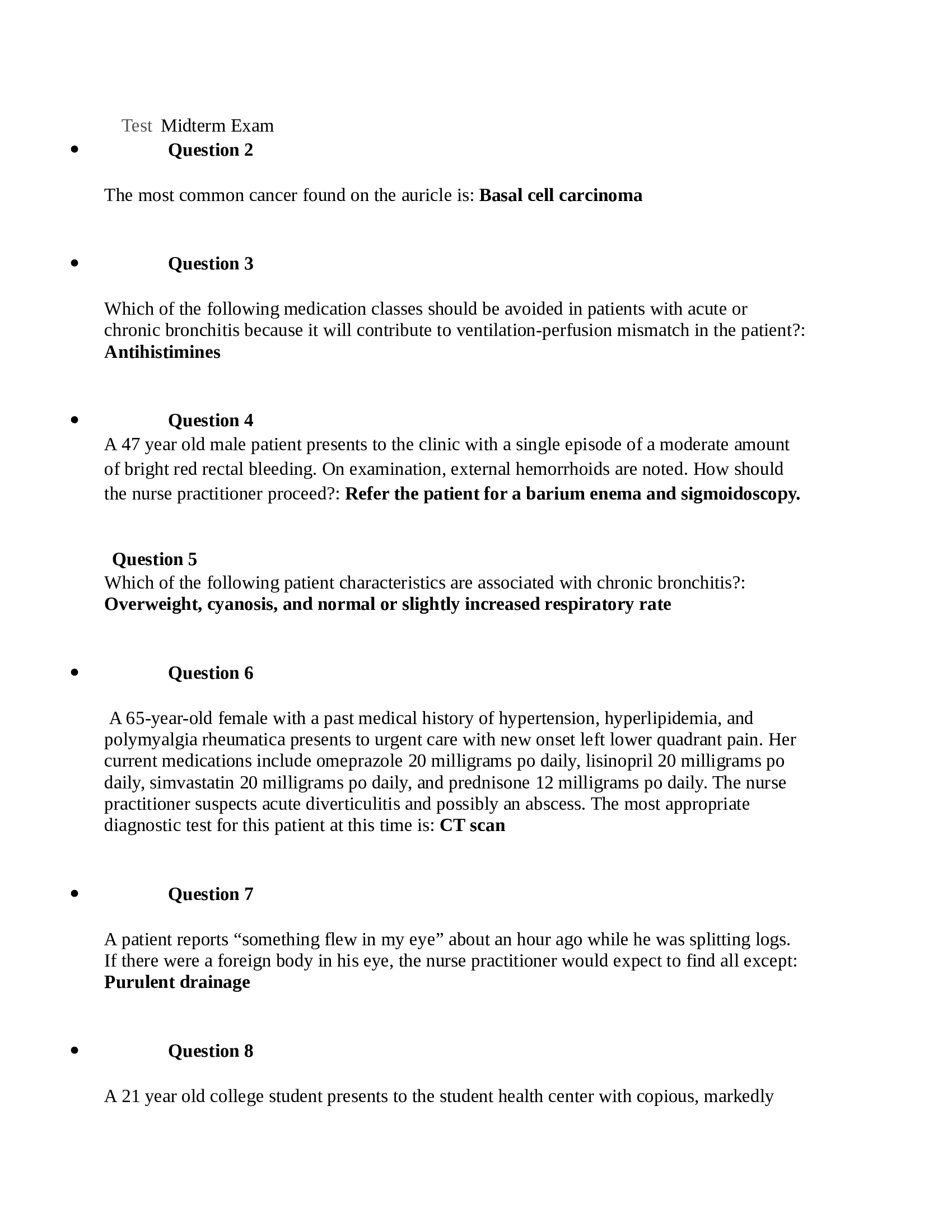 NRNP 6531 midterm exam 2022