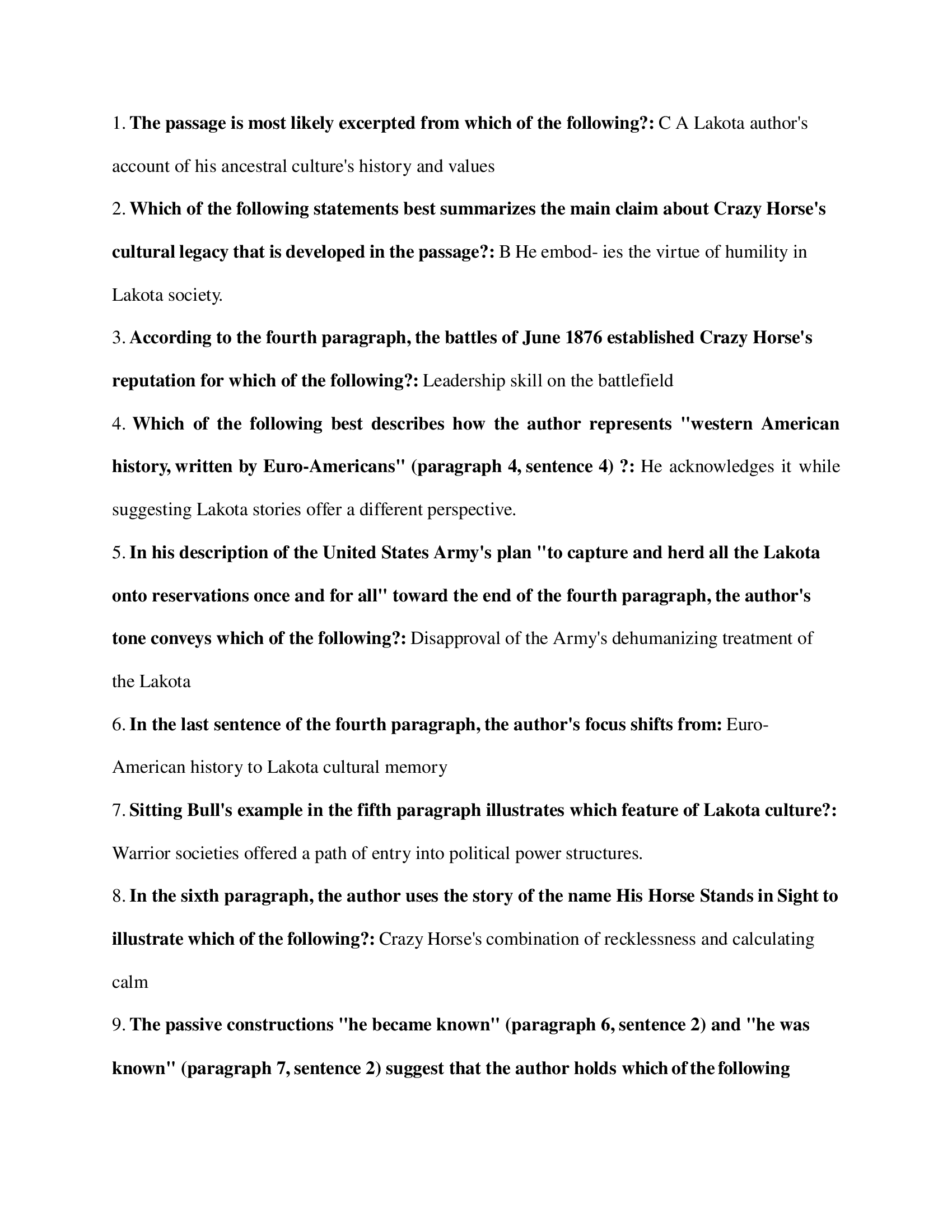 AP Lang exam 1 MCQ with Answers