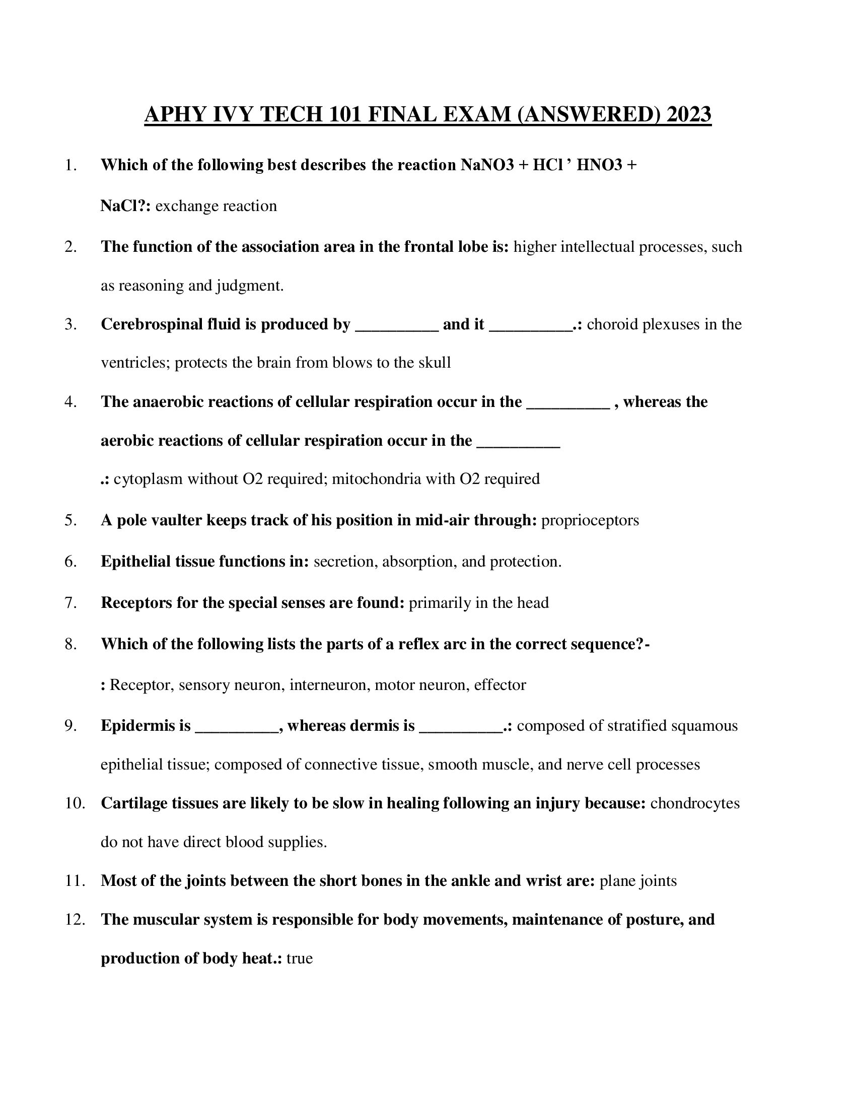 Final Exam Aphy Ivy Tech 101 2024