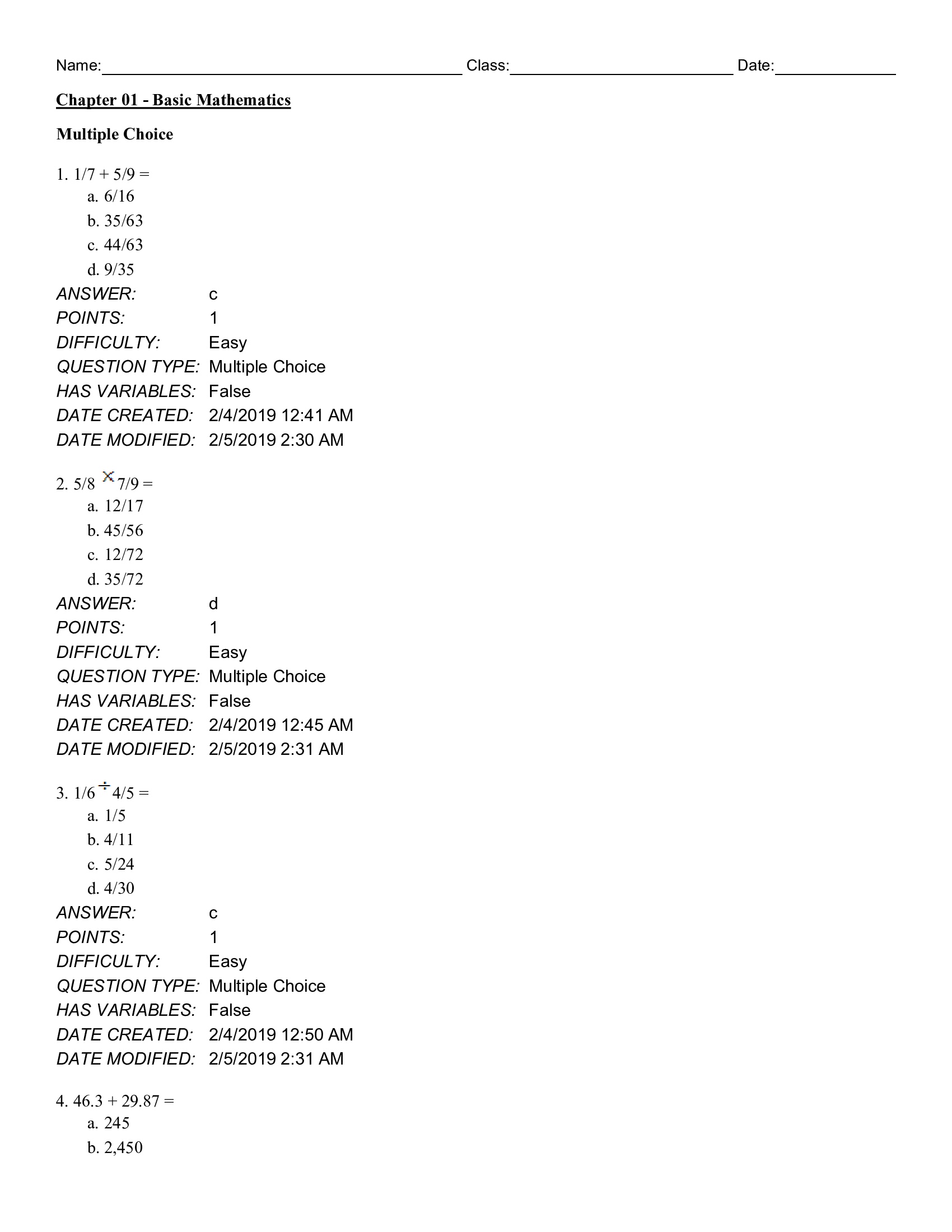 Test Bank for Principles of Radiographic Imaging 6th Edition by Carlton