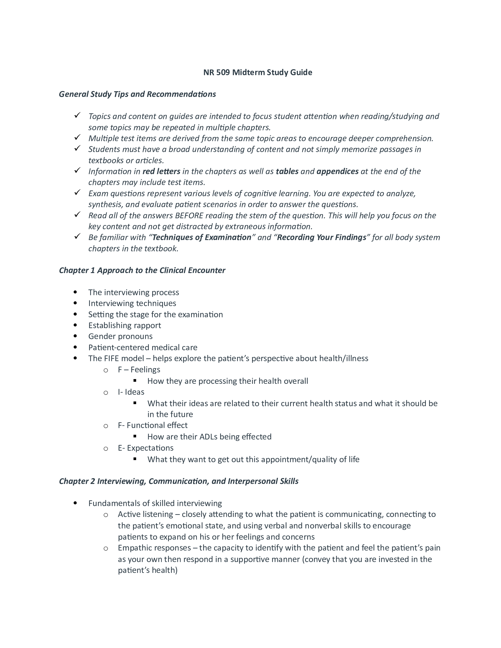 NR 509 Midterm Study Guide