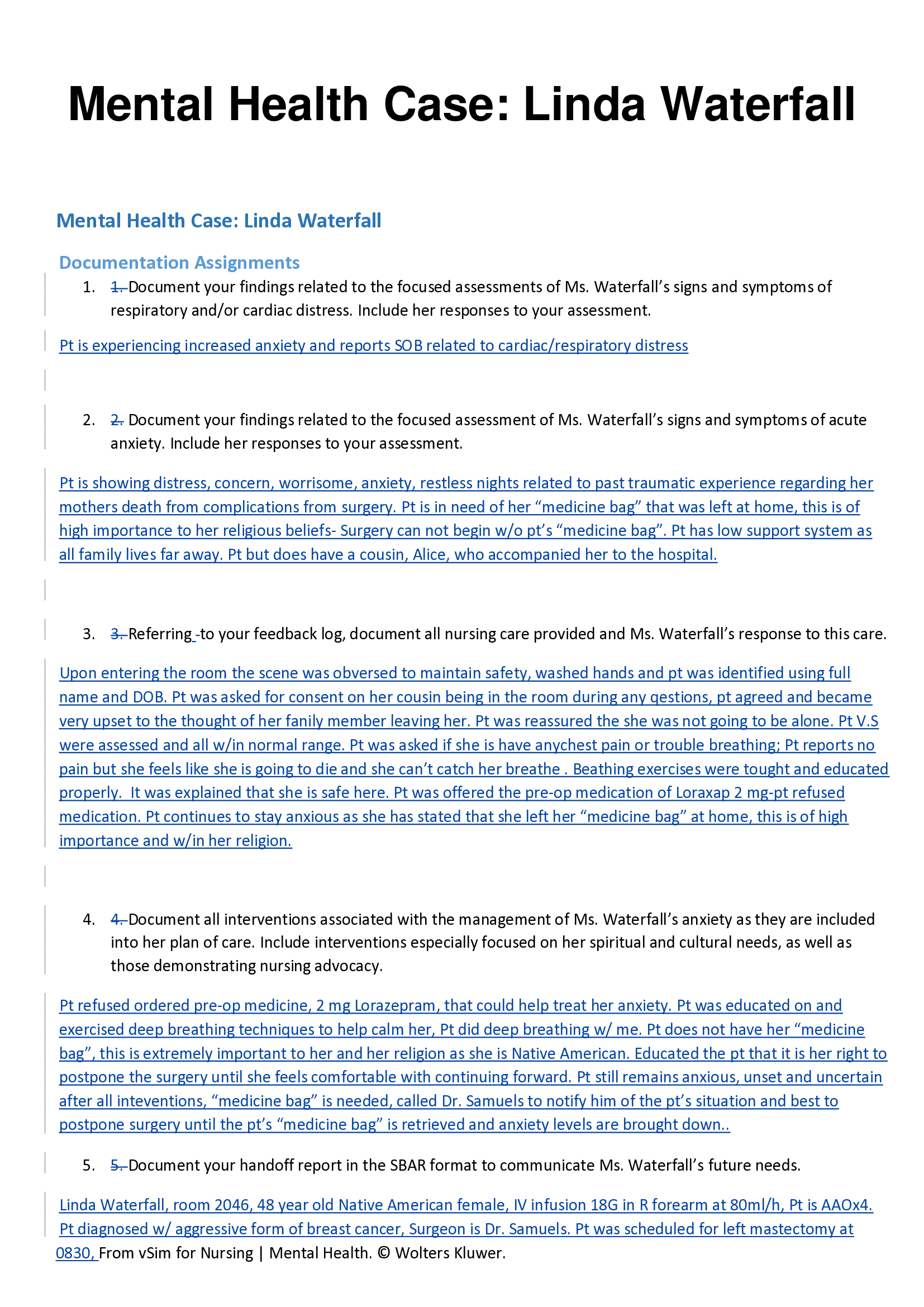 Mental Health Case Linda Waterfall