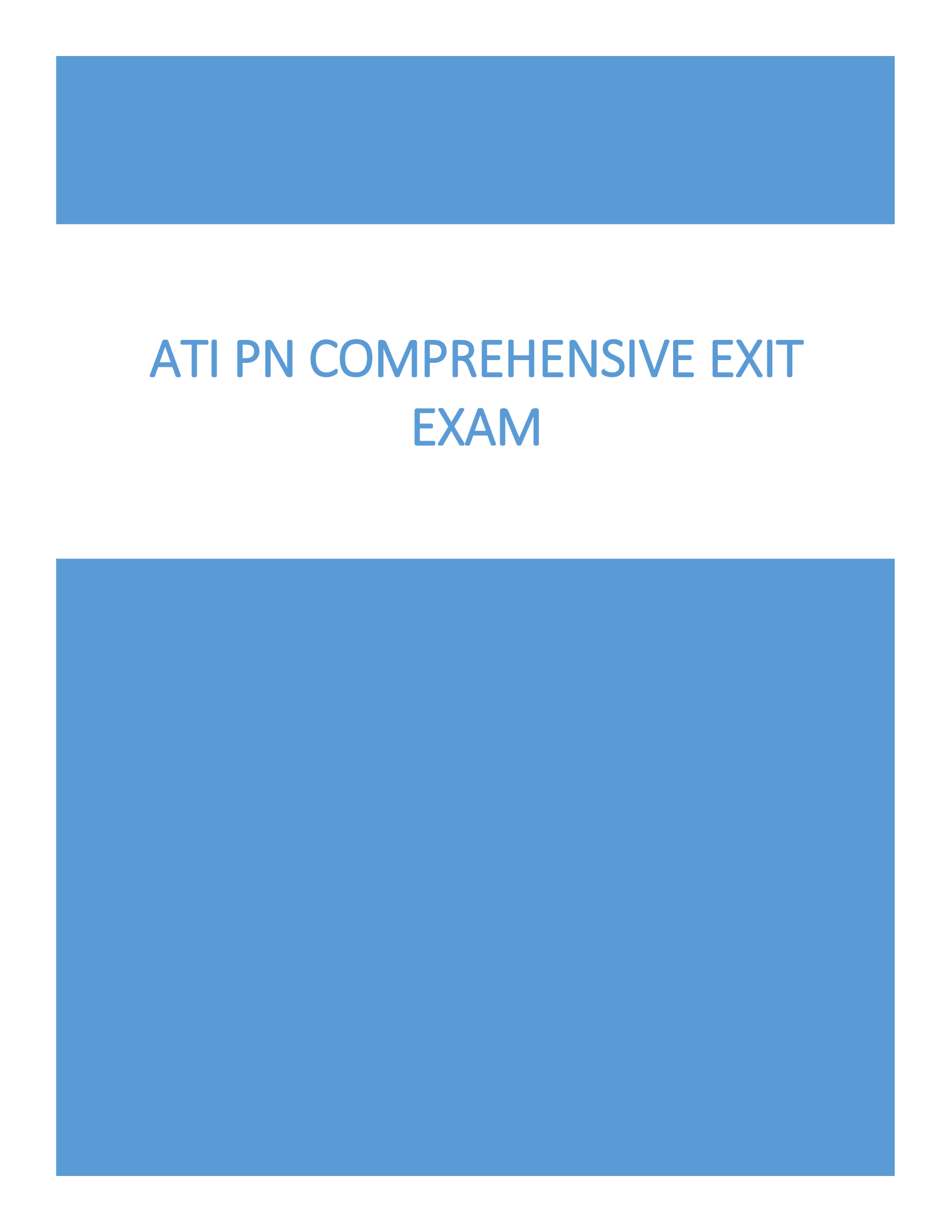 ATI PN Comprehensive Exit Exam Latest Solutions Verified 2026