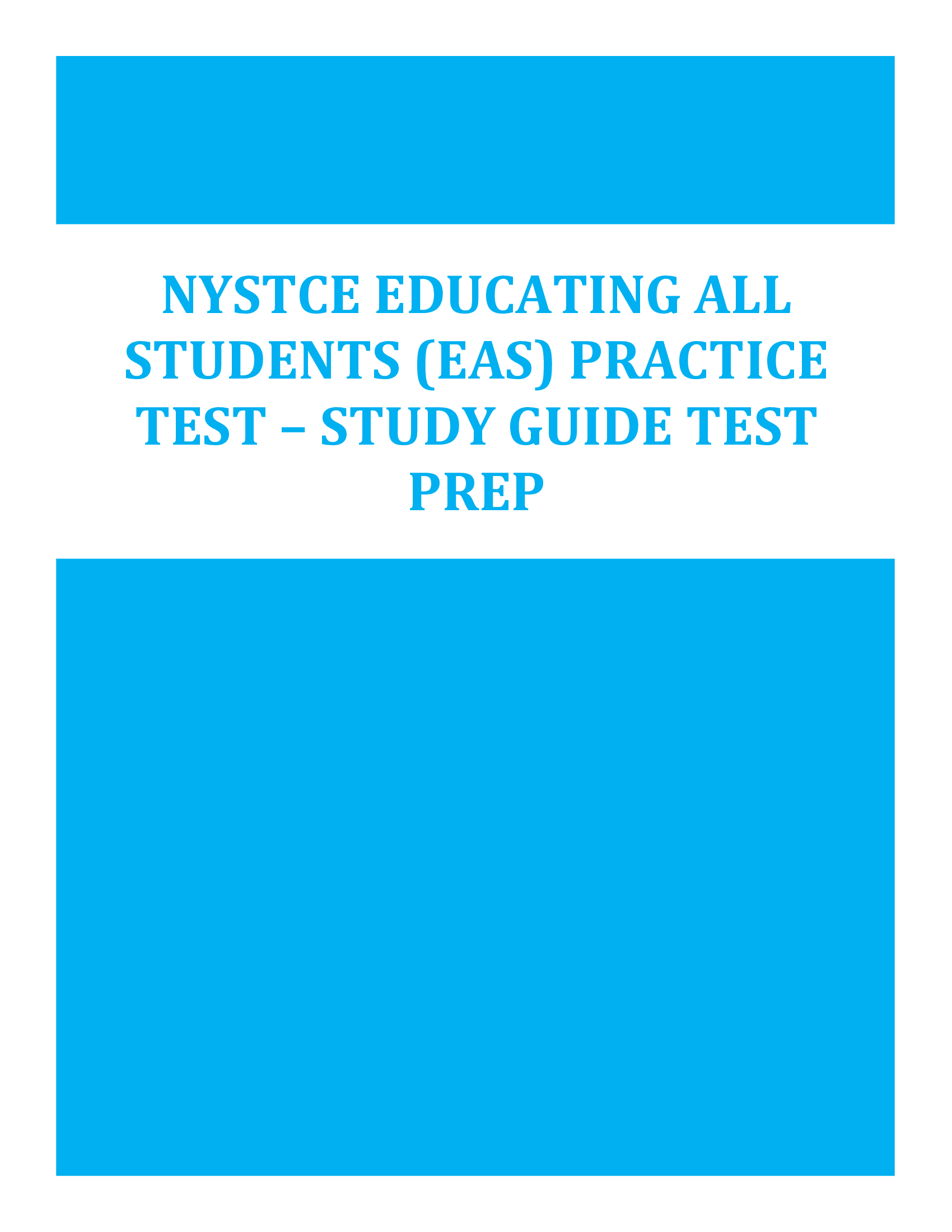 NYSTCE Educating All Students (EAS) Practice Test – Study Guide Test Prep 2026