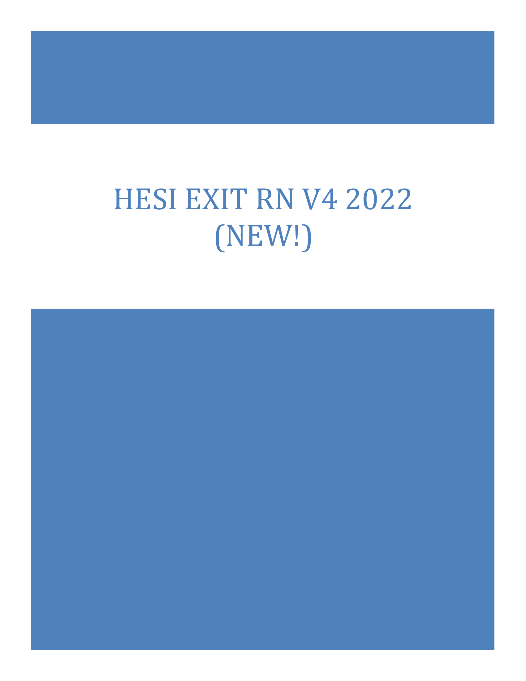 HESI EXIT RN V4 (NEW!) 2022