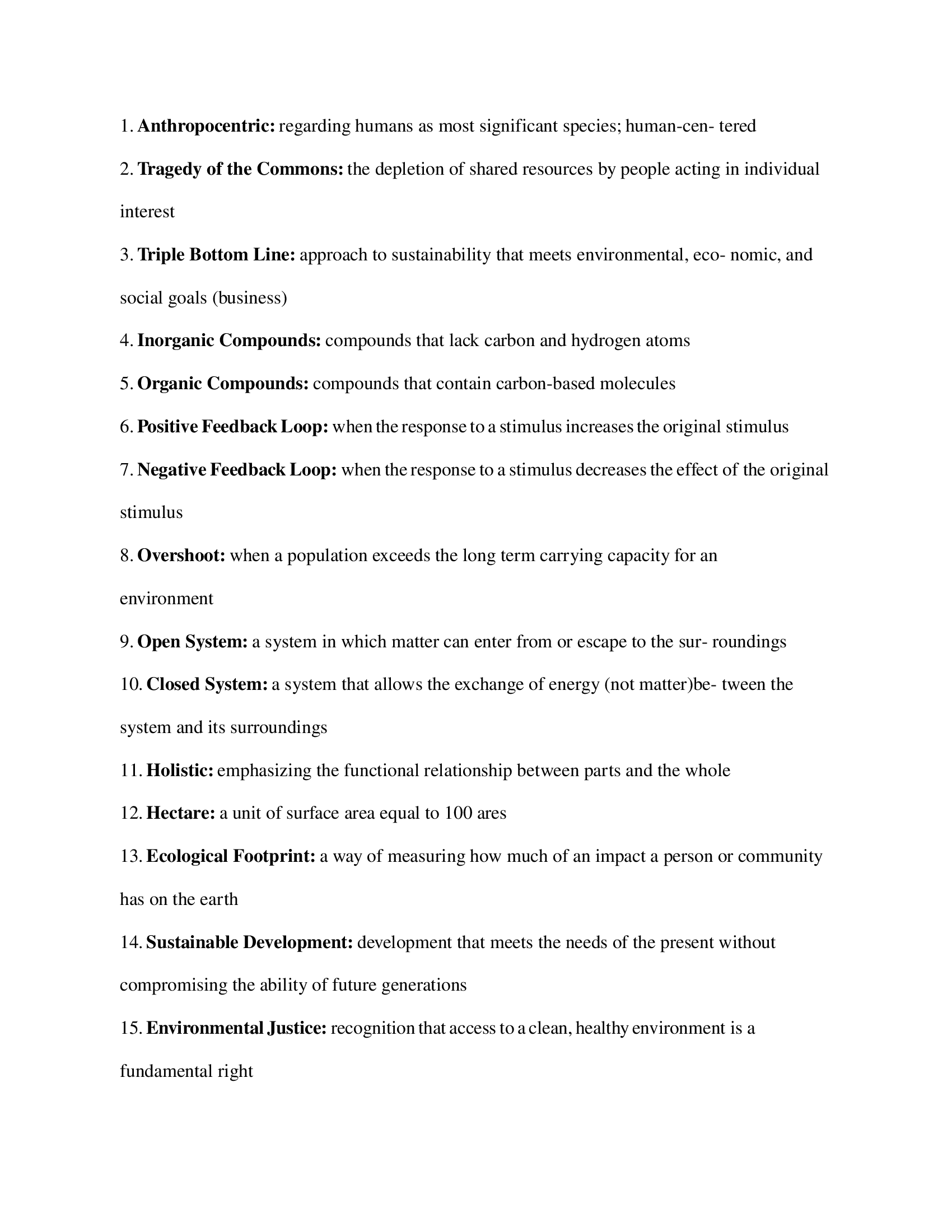 AP Environmental Science Exam Practice Questions and Answers