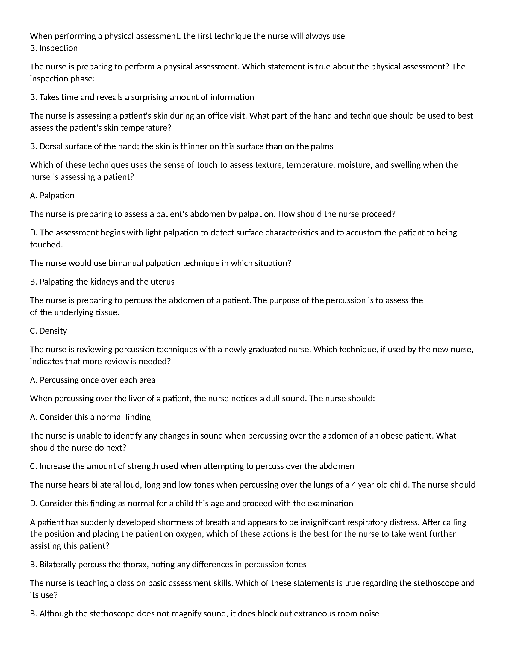 NURSING MS NR509 Physical Assessment Study Guide 2022 Chamberlain
