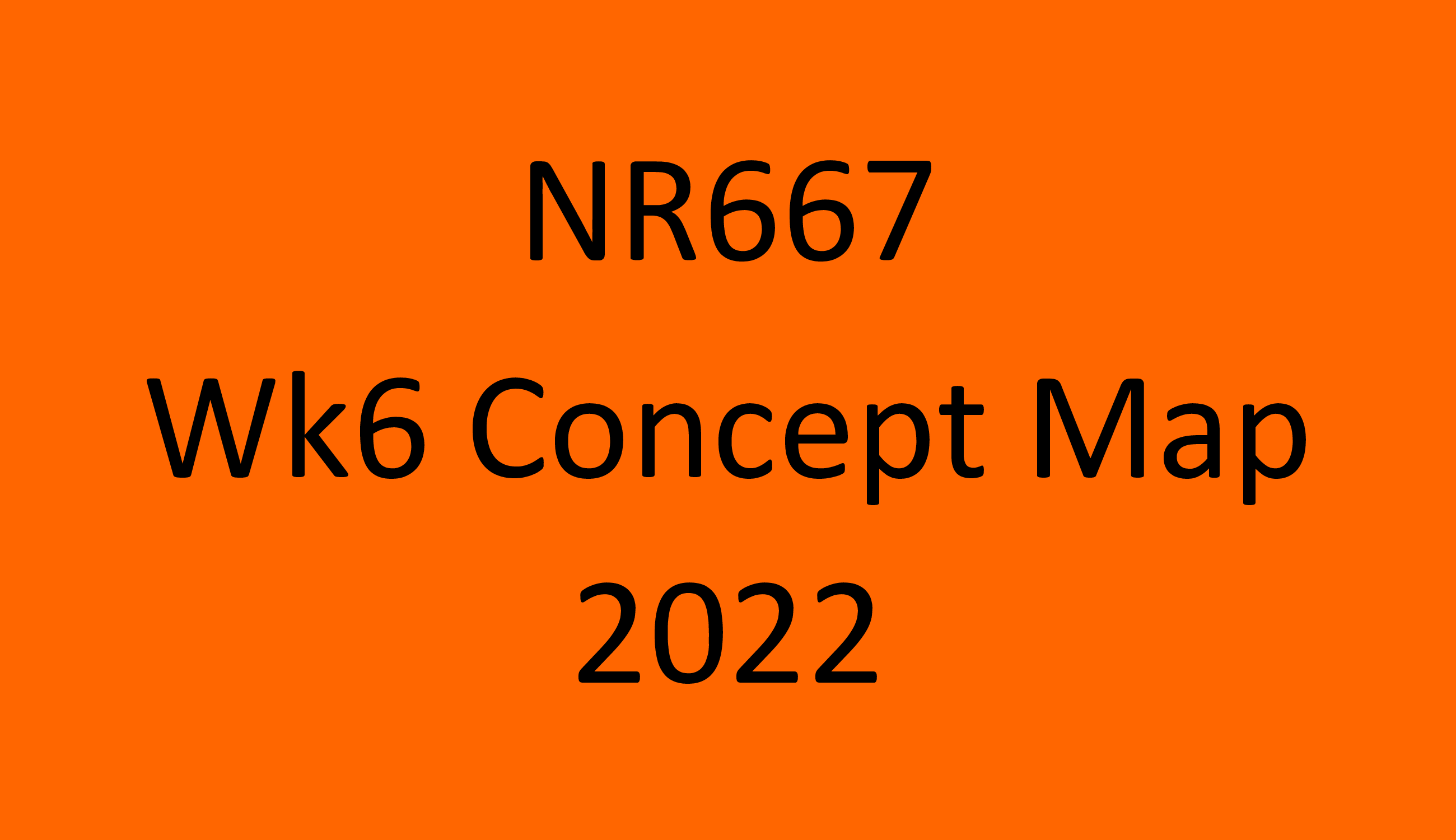 NR667 Wk6 Concept Map 2022