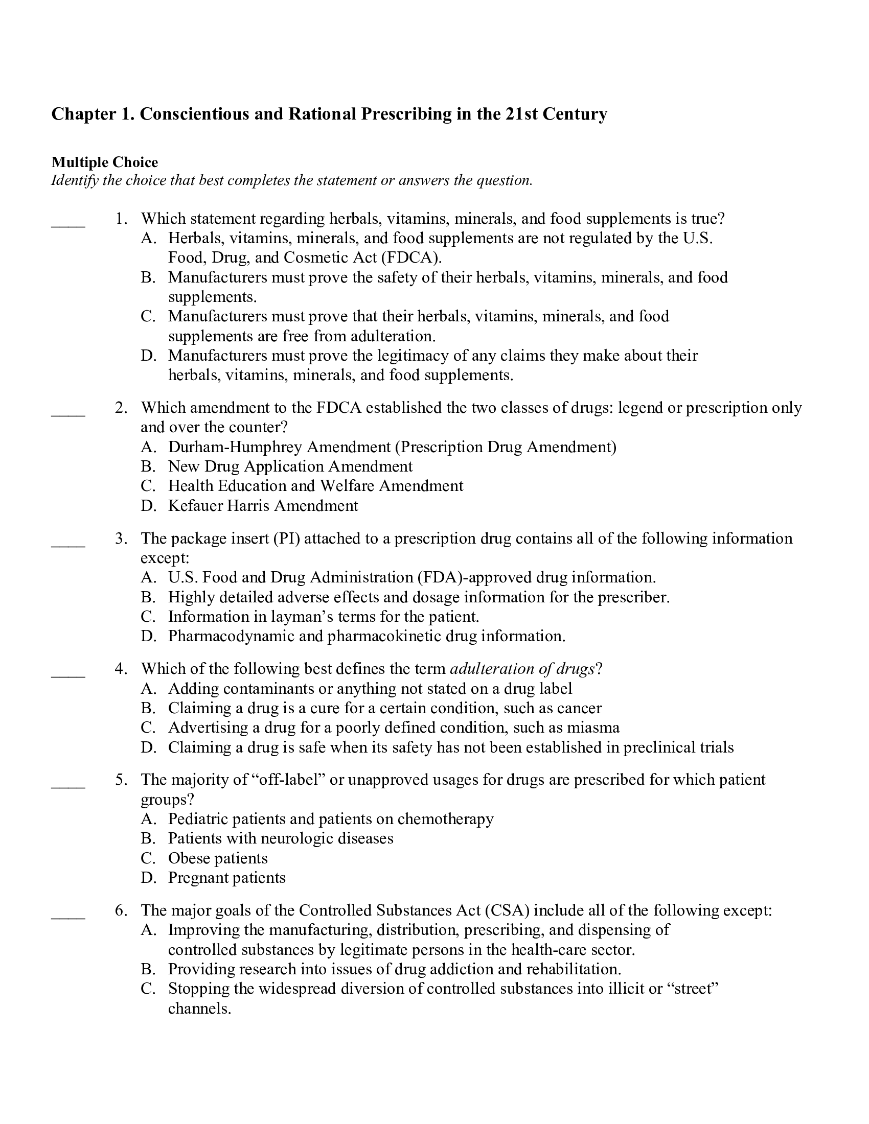 Test Bank for Patient Centered Pharmacology by Tindall