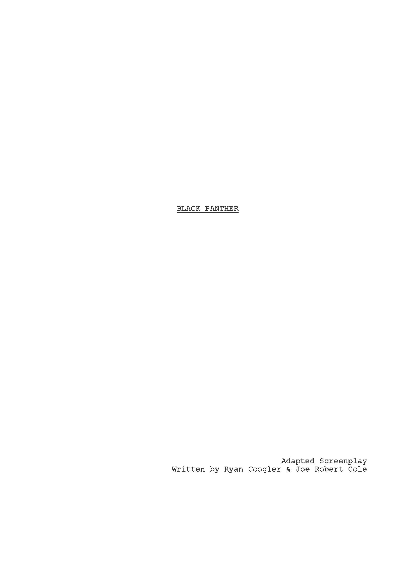 Black Panther (2018) Script