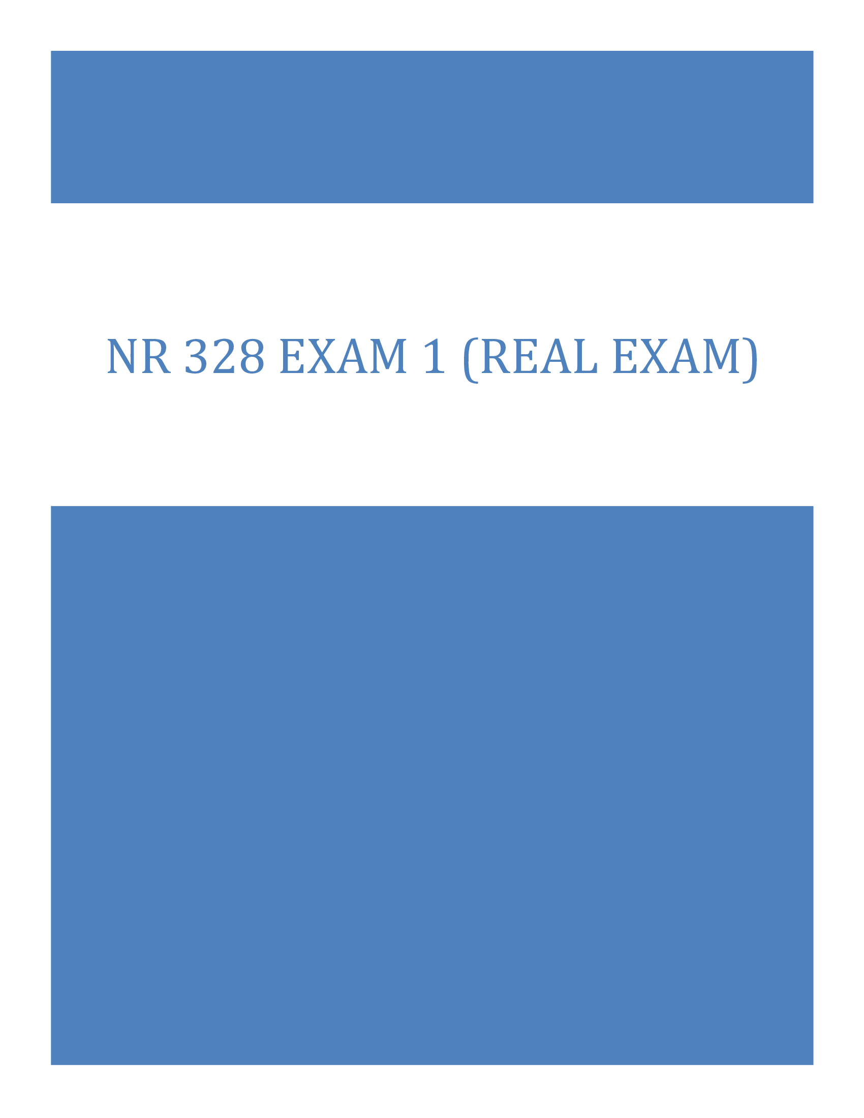 NR 328 Exam 1 (Real Exam 2026)